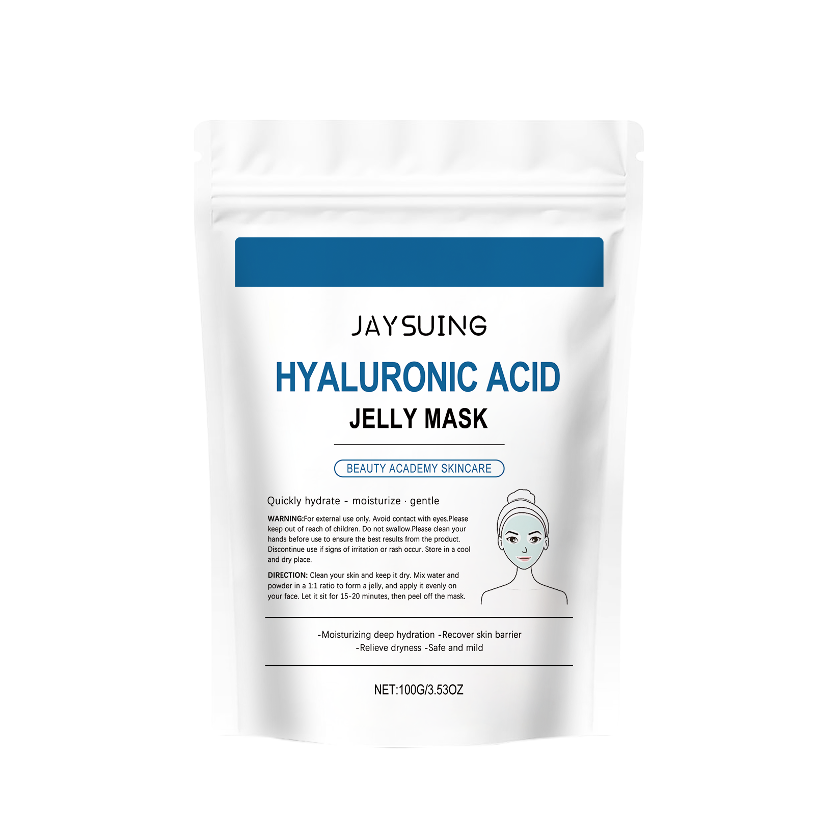 Hyaluronic Acid Jelly Mask - Deep Hydrating & Plumping Facial Jelly Mask - Icon Her