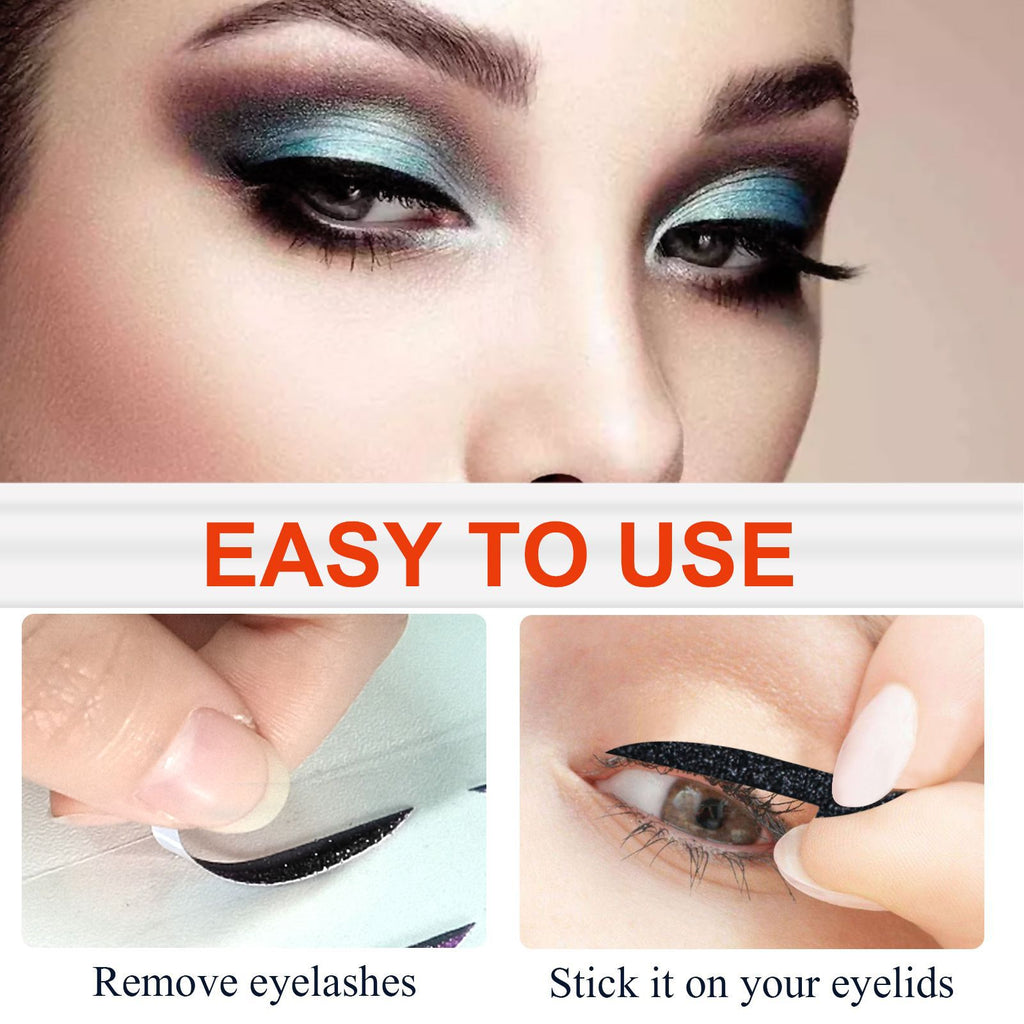 Silver Light Eyeliner & Double Eyelid Stickers - Metallic Stage & Party Eye Patches - Icon Her