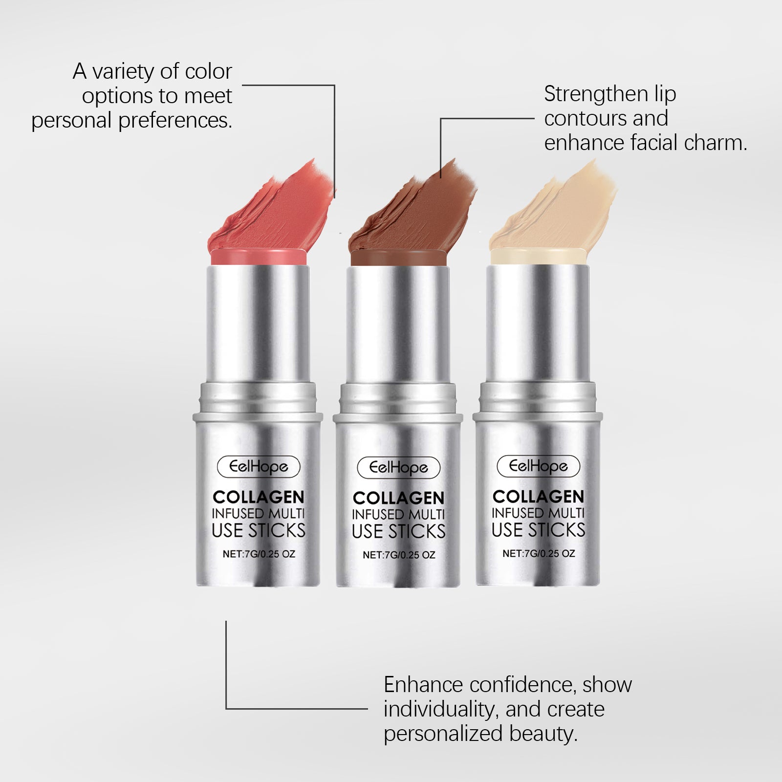 Collagen Blush Stick – Moisturizing, Natural & Multicolor Makeup - Icon Her