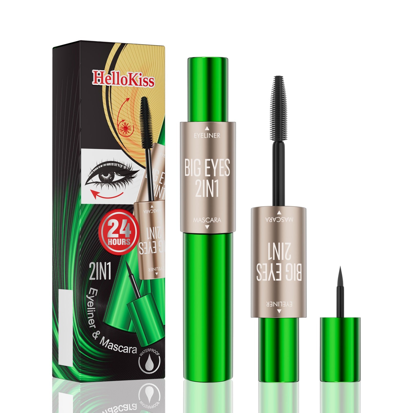 2-in-1 Double-Ended Mascara & Eyeliner – Natural, Long-Lasting & No Smudge - Icon Her