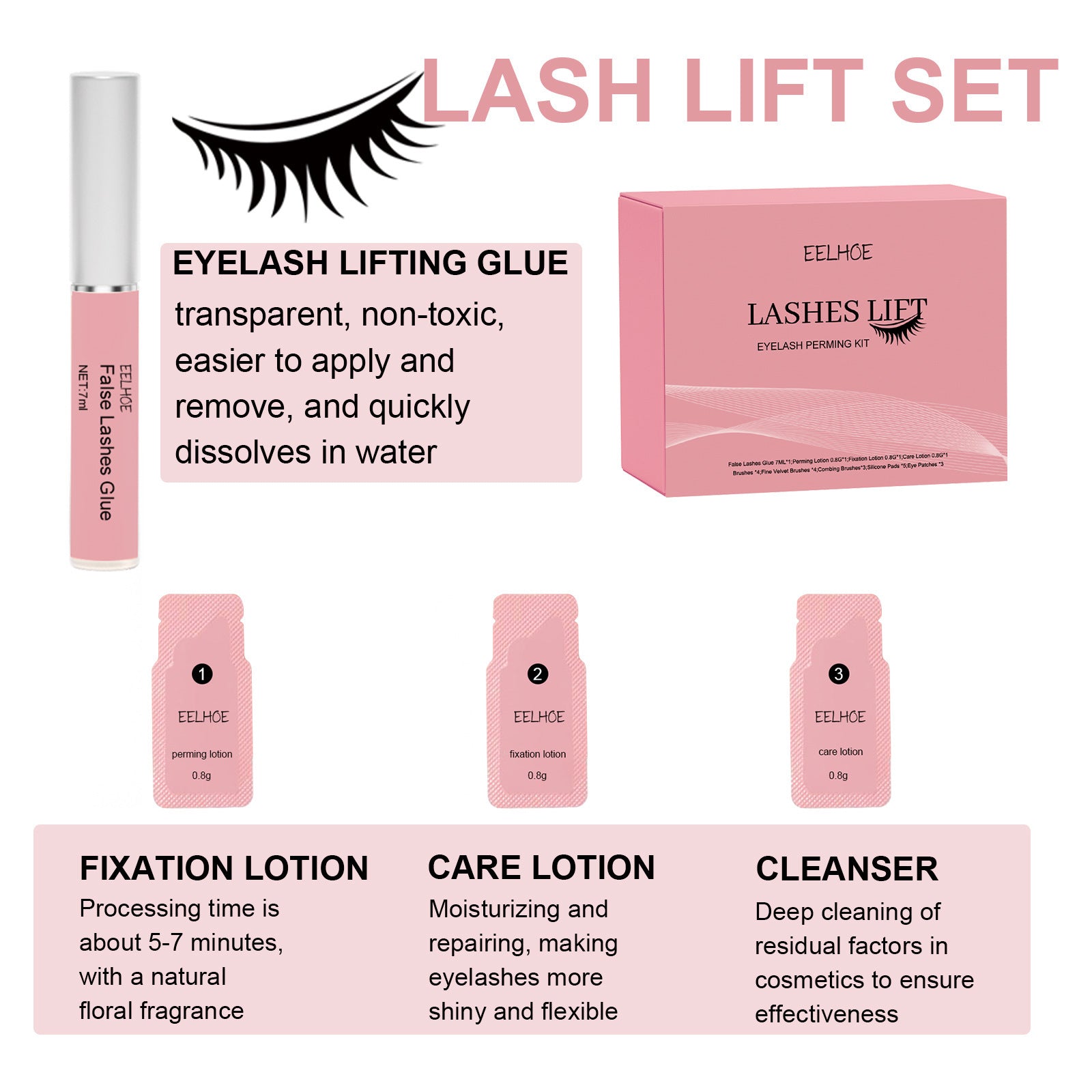 Lash Lift Set - Natural Beauty Perming & Curling Eyelash Kit - Icon Her