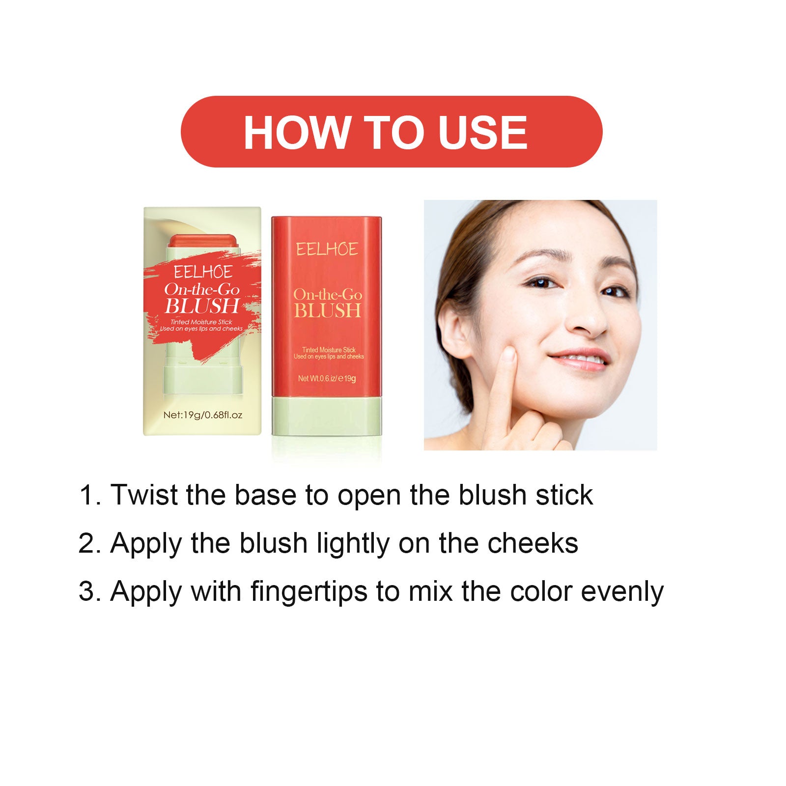 Blush Stick – Lightweight, Natural Nude & Waterproof Multi-Functional Makeup - Icon Her
