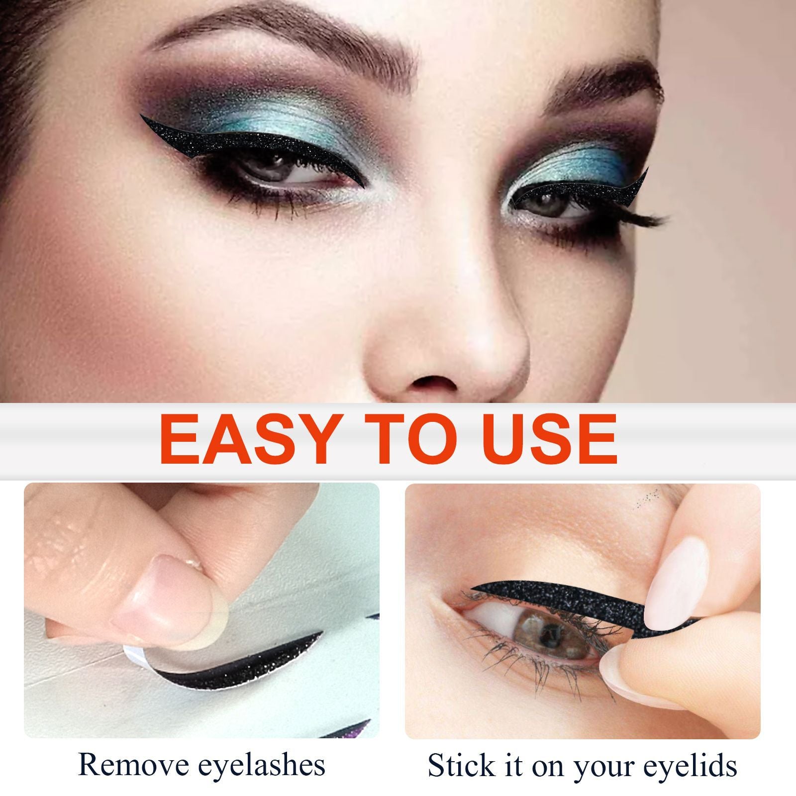 Reusable Eyeliner & Double Eyelid Stickers - Instant Drama for Party & Stage Makeup - Icon Her