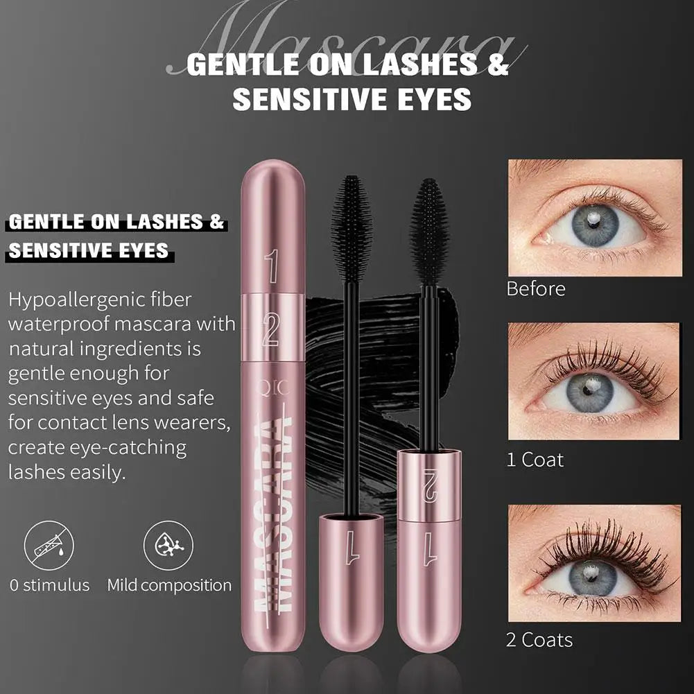 5D Silk Fiber Mascara – Waterproof, Lengthening & Volume Boost - Icon Her