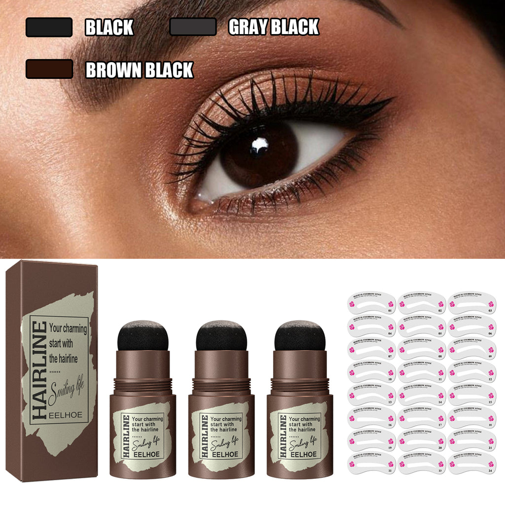 Eyebrow & Hairline Stamp (Black) – Natural, Lazy & Quick Brow Makeup - Icon Her