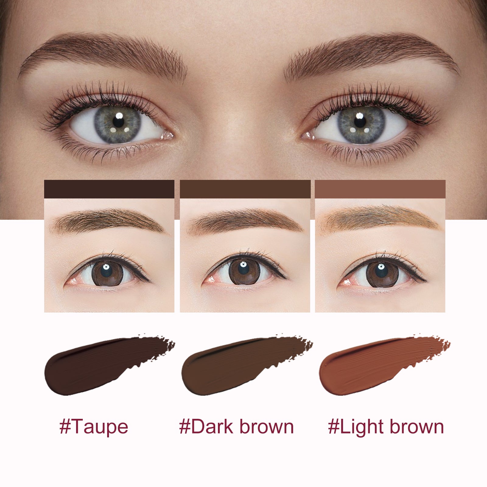 Eyebrow Brush & Cream Set – Filling, Shaping & Tinted Brow Makeup Tools - Icon Her