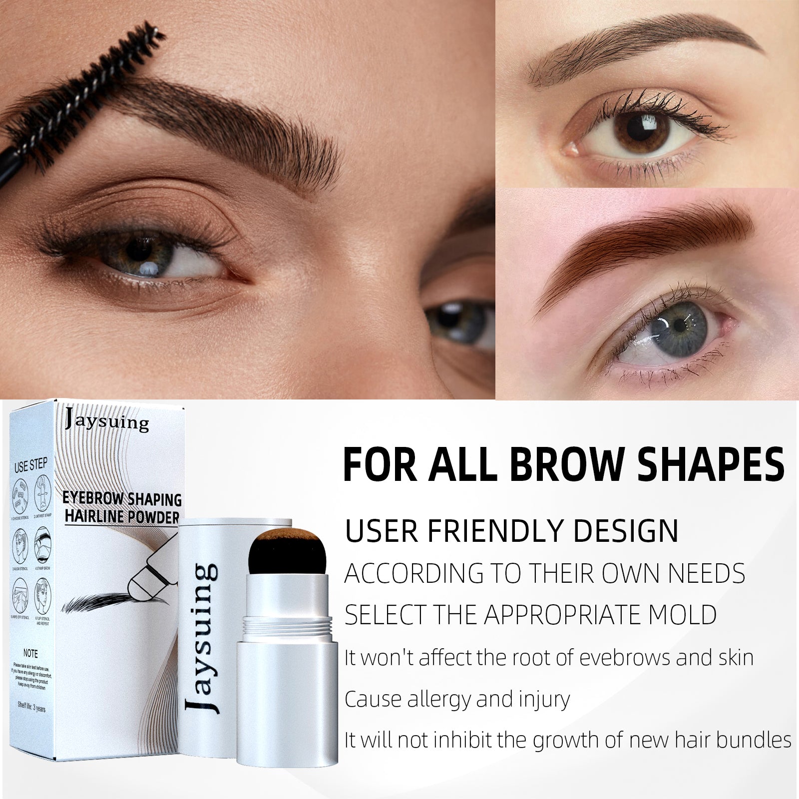 Eyebrow Stamp Set – Portable, Waterproof Brow Powder & Hairline Contour - Icon Her