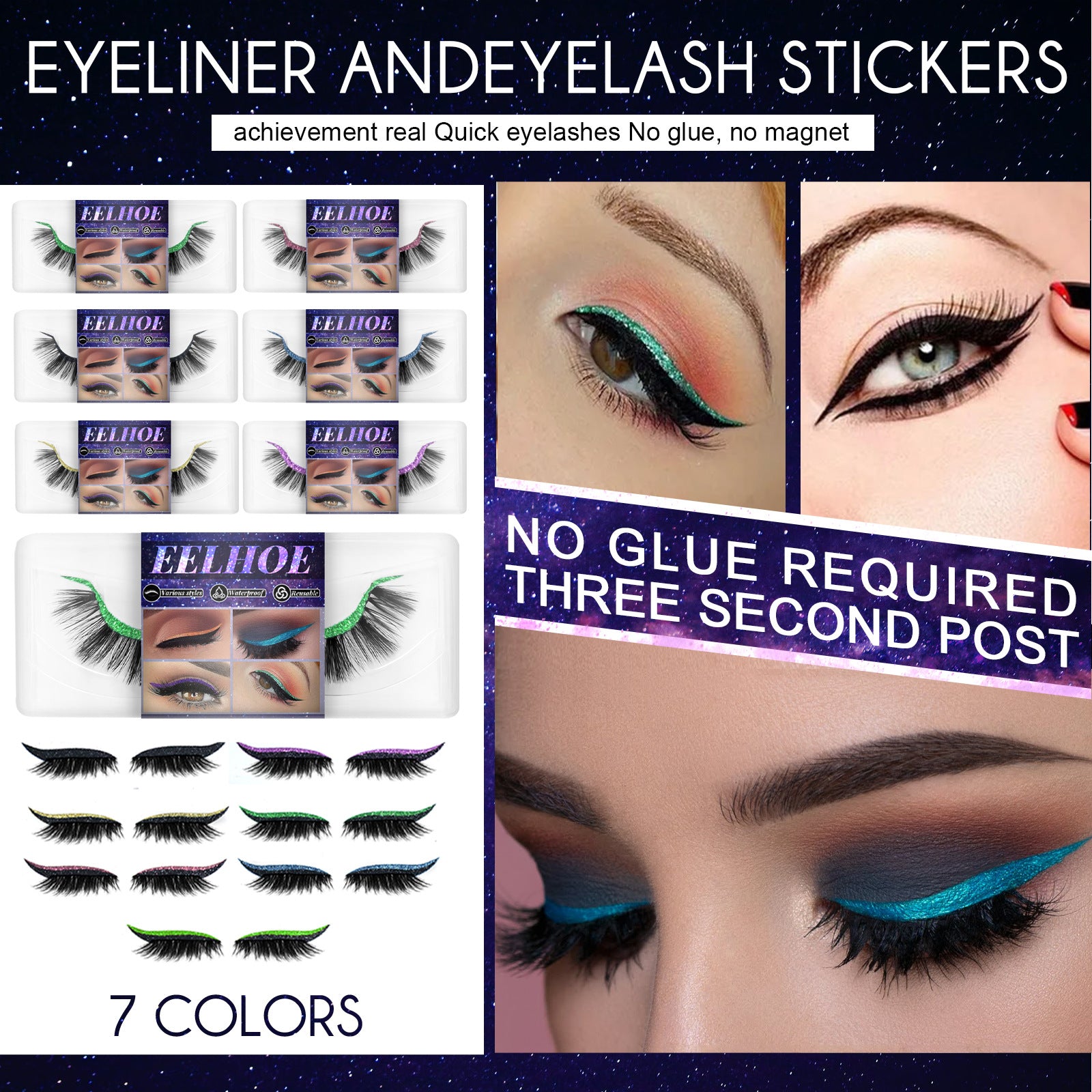 Self-Adhesive Eyeliner & False Lash Stickers – 3D European Style Eye Makeup - Icon Her