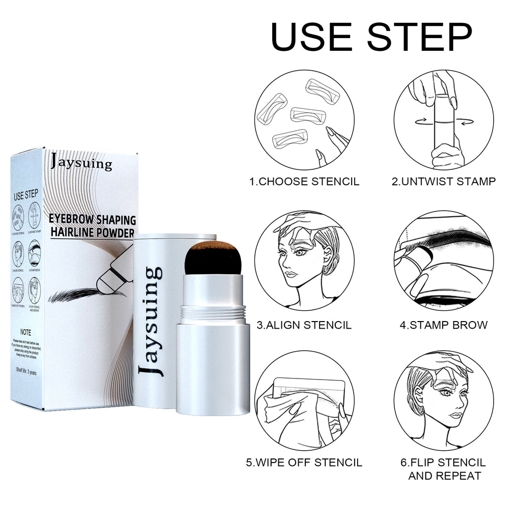 Eyebrow Stamp Set – Portable, Waterproof Brow Powder & Hairline Contour - Icon Her