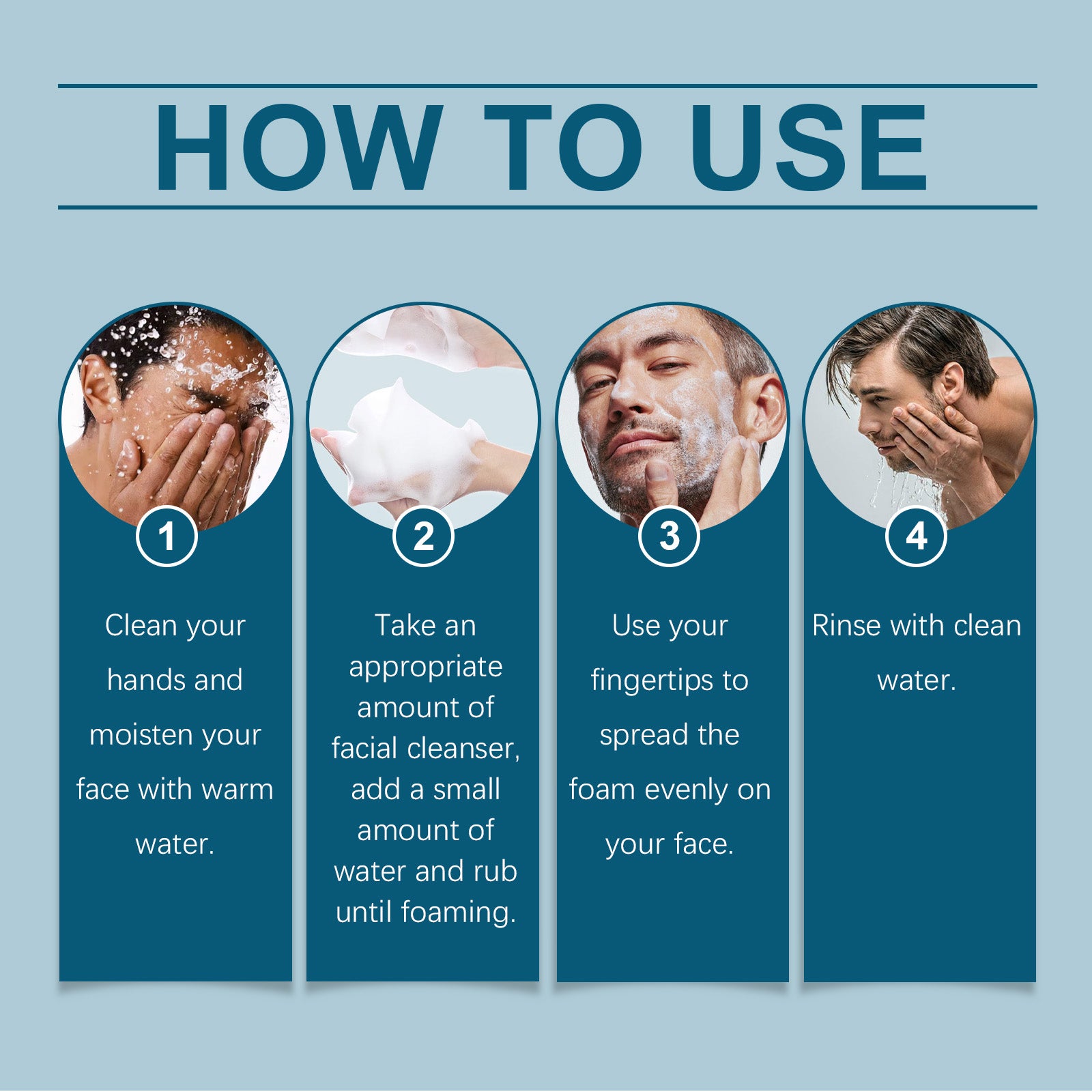 Men's Exfoliating Cleanser - Refreshing & Hydrating Daily Face Wash - Icon Her