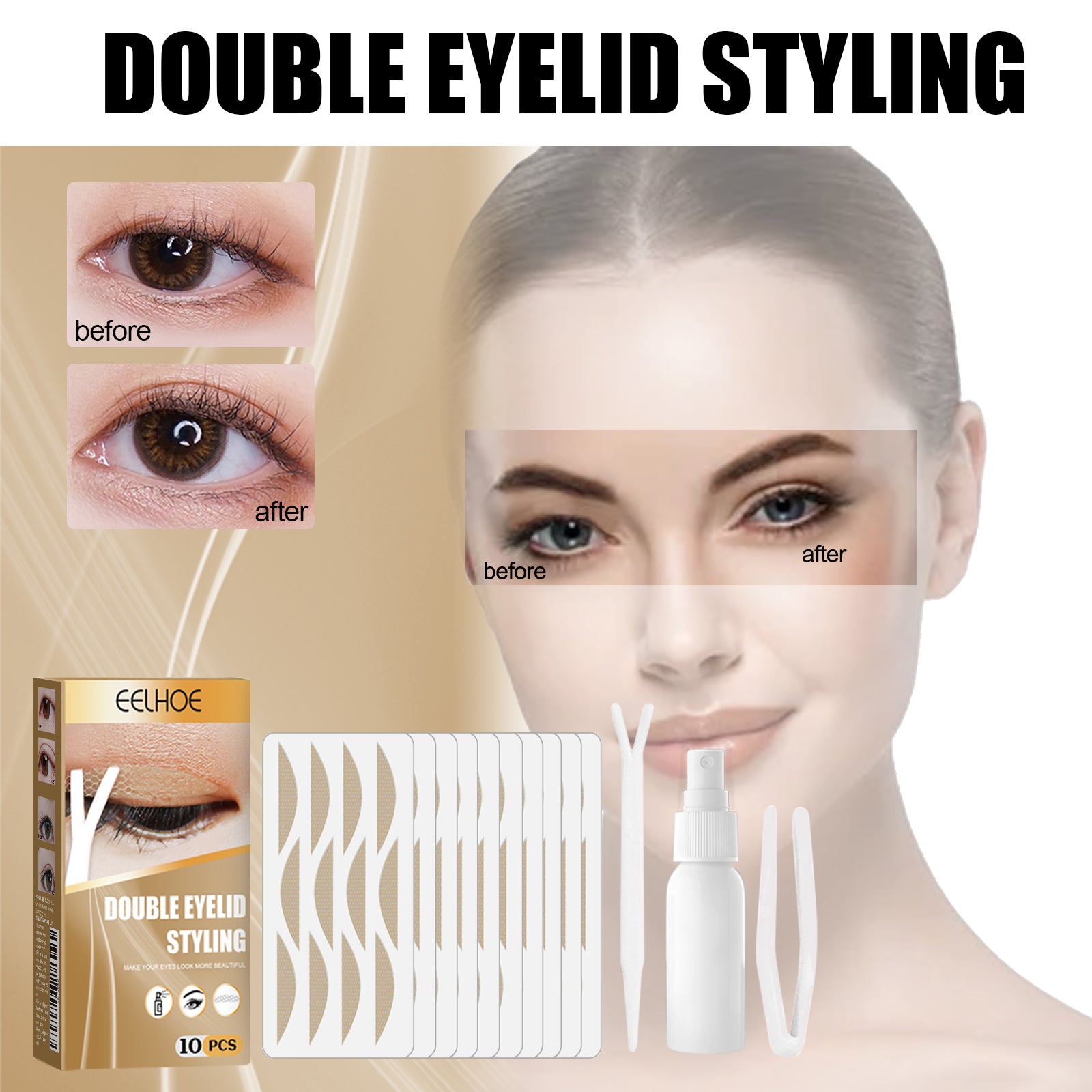 Double Eyelid Tape Set – Invisible, Glue-Free & Long-Lasting Lace Mesh - Icon Her
