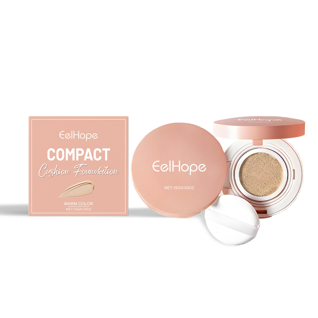 Compact Air Cushion Foundation (Natural Shade) - Lightweight Concealer & Moisture Base - Icon Her