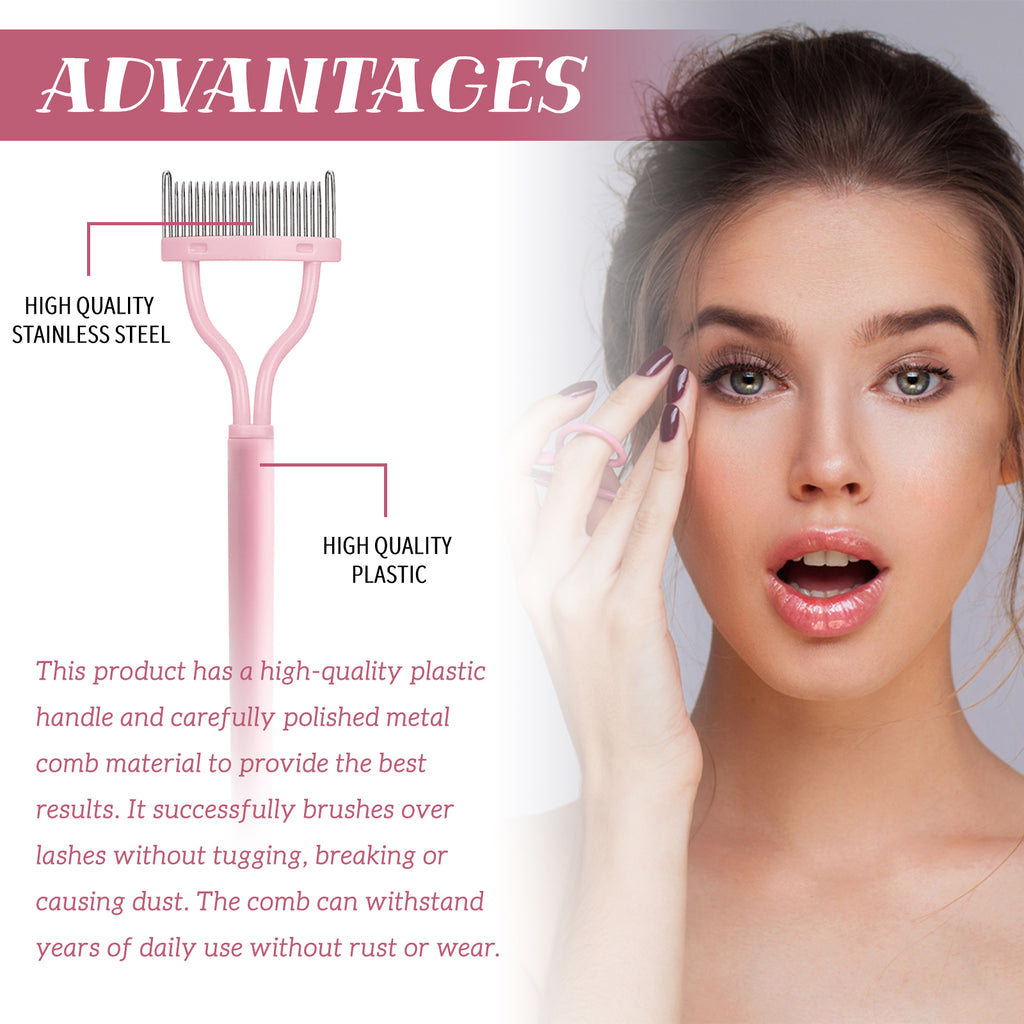 Eyelash Separator Comb & Defining Brush - Anti-Clumping Lash Filter Tool - Icon Her