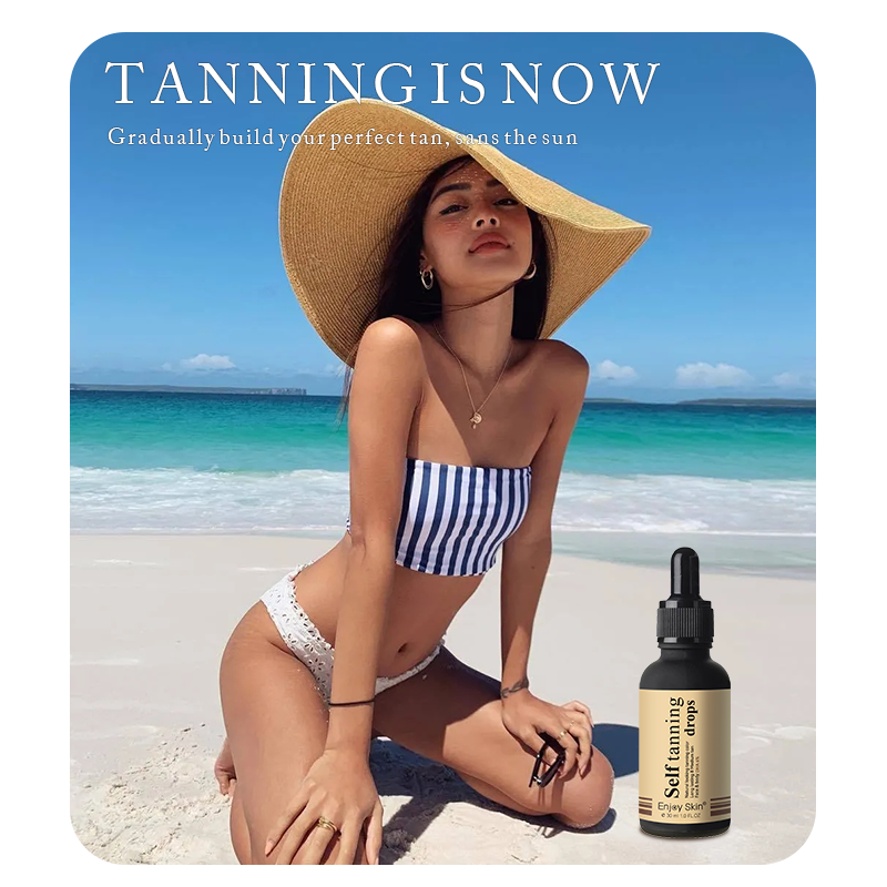 Skin Self-Tanning Serum Drops - Sunless Tanner Solution for Face & Body - Icon Her