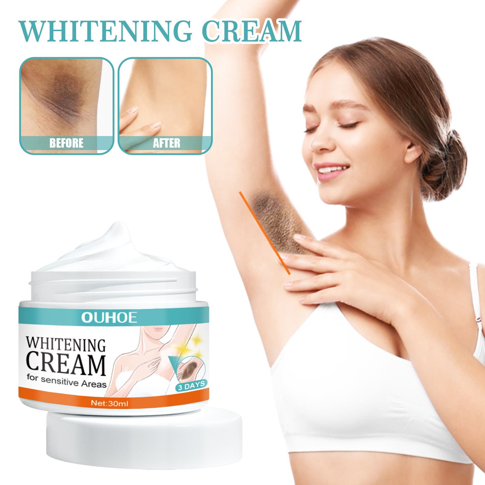 Underarm Brightening Cream – Lightens Melanin, Moisturizing & Elbow Care - Icon Her