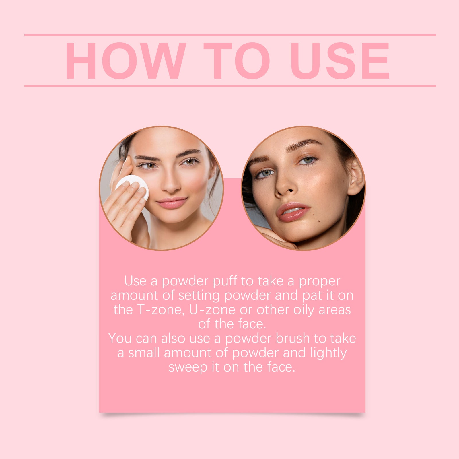 Setting Powder with Brush (Beige) – Natural, Breathable & Long-Lasting - Icon Her