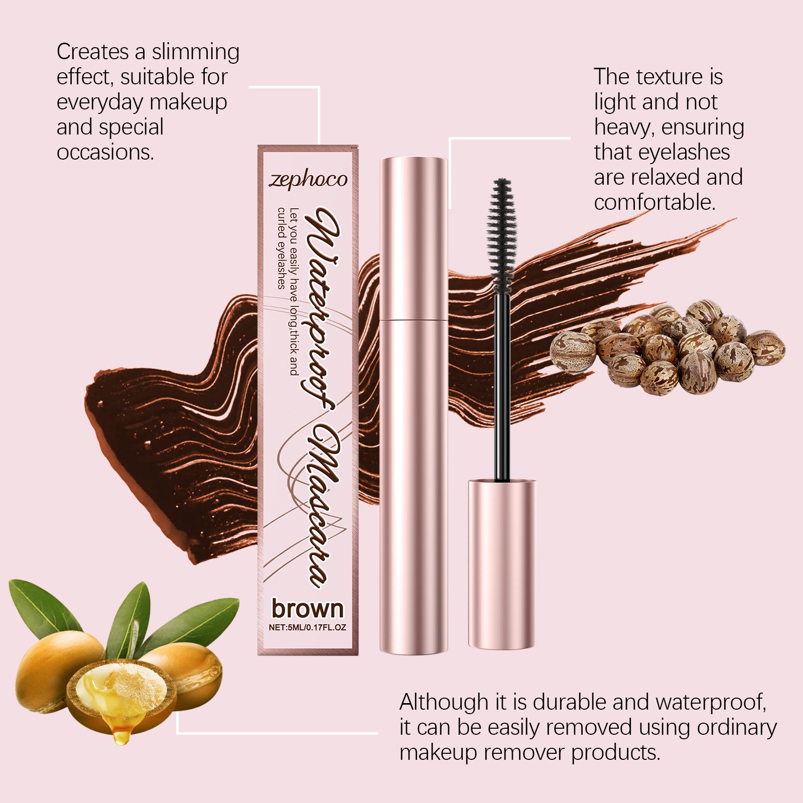 Brown Curling Mascara - Natural Length & Daily Lash Definition - Icon Her
