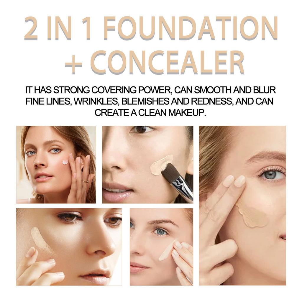 2-in-1 Foundation & Concealer – Natural, Long-Lasting & Invisible Pore Coverage - Icon Her