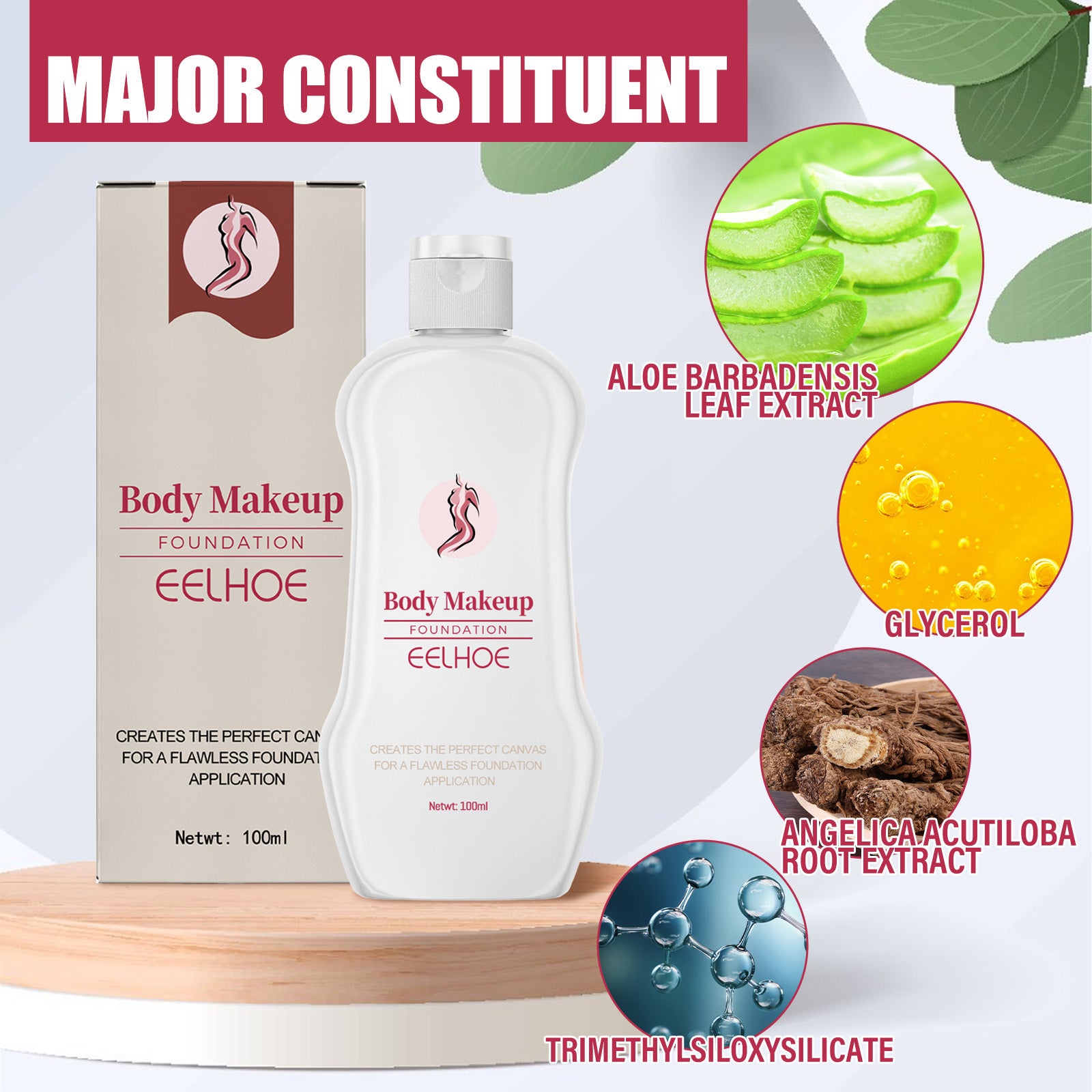 Body Makeup Liquid Foundation – Covers Tattoos, Spots & Long-Lasting Moisturizing - Icon Her