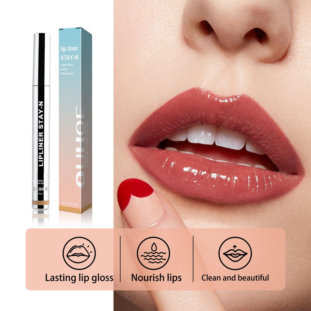 Peel-Off Lip Liner (Light Brown) – Plumping, Long-Lasting & No Smudge - Icon Her