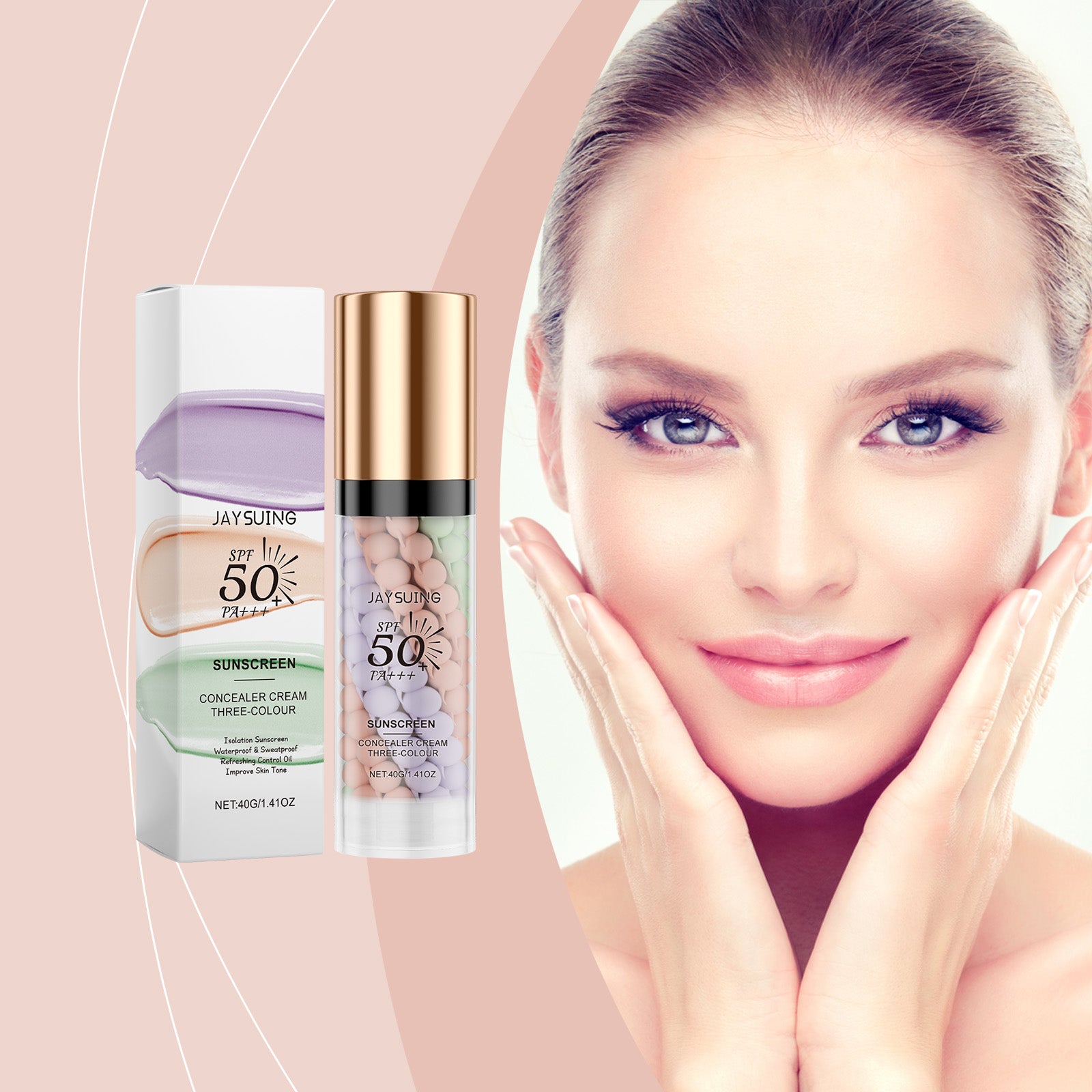 Three-Color Isolation Makeup Primer - Color-Correcting & Hydrating Base - Icon Her