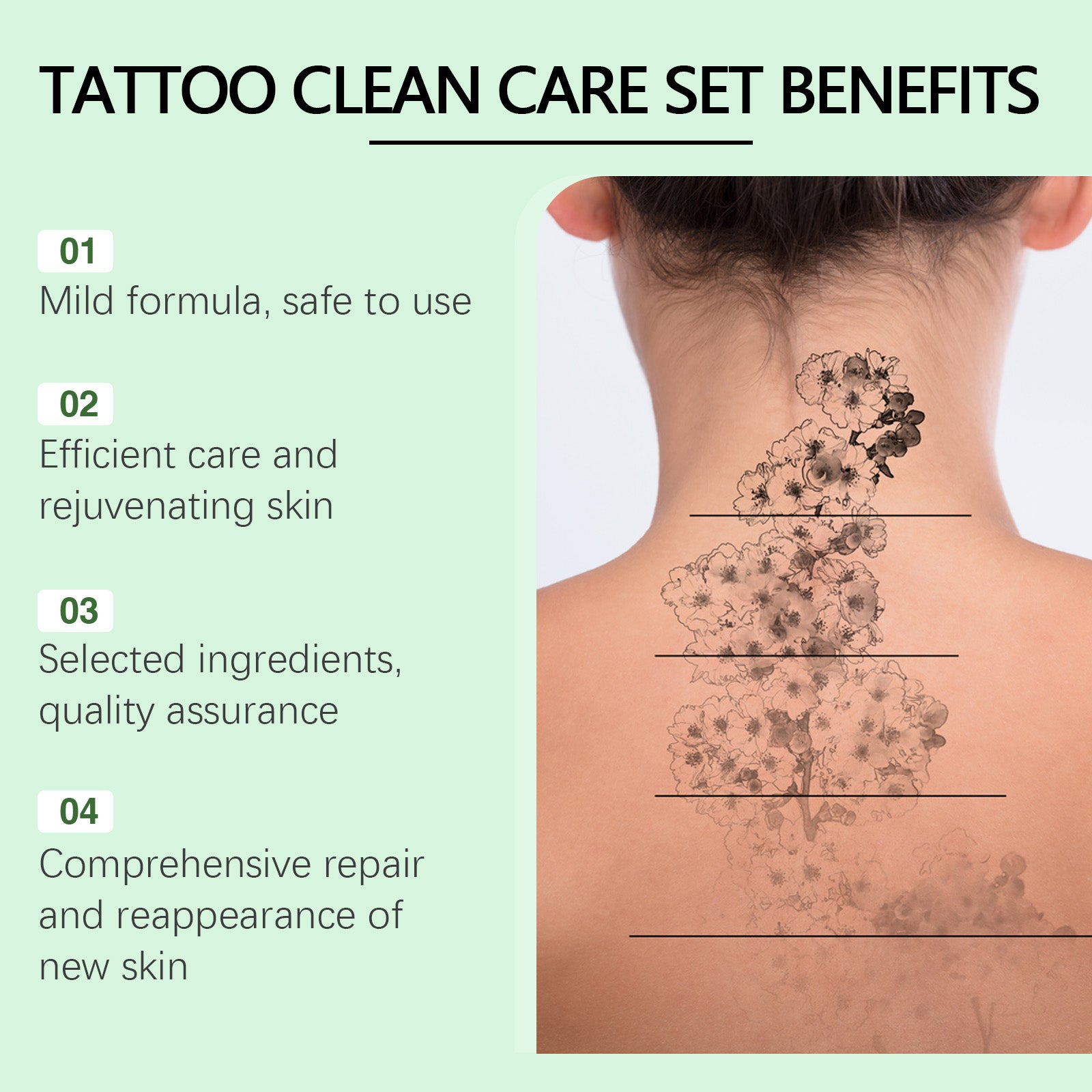 Tattoo Cover Treatment Set - Gentle Concealer, Cleaning & Repair Kit - Icon Her