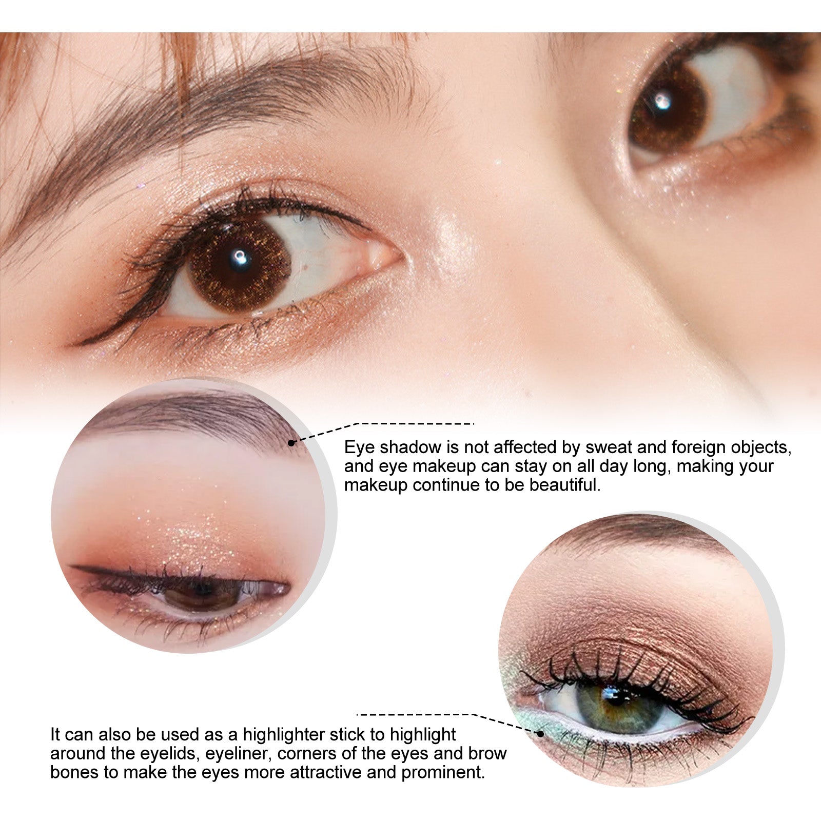 Shimmer Eyeshadow Stick – Waterproof, Long-Lasting & Easy Color Application - Icon Her