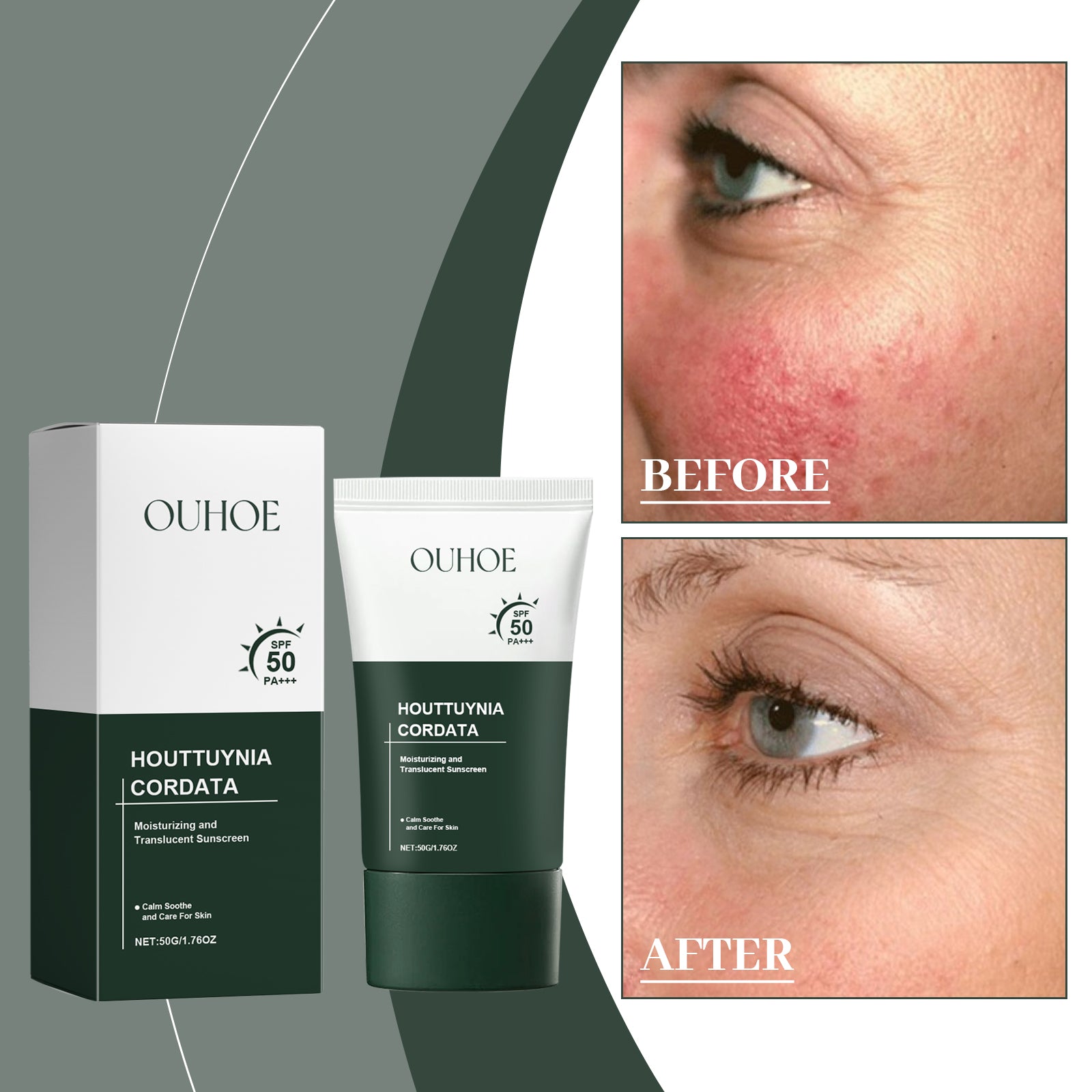 Moisturizing & Protective SPF 50 Sunscreen Cream - Double-Action All-Day Hydration Cream - Icon Her