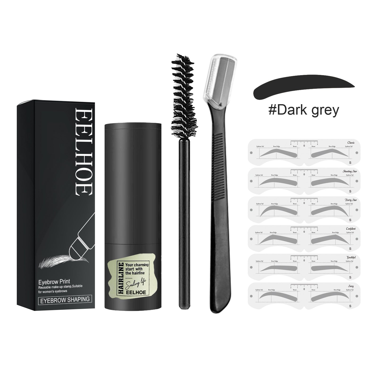Eyebrow Stamp Set – Waterproof, Natural Hairline Powder & Quick Brow Styling - Icon Her