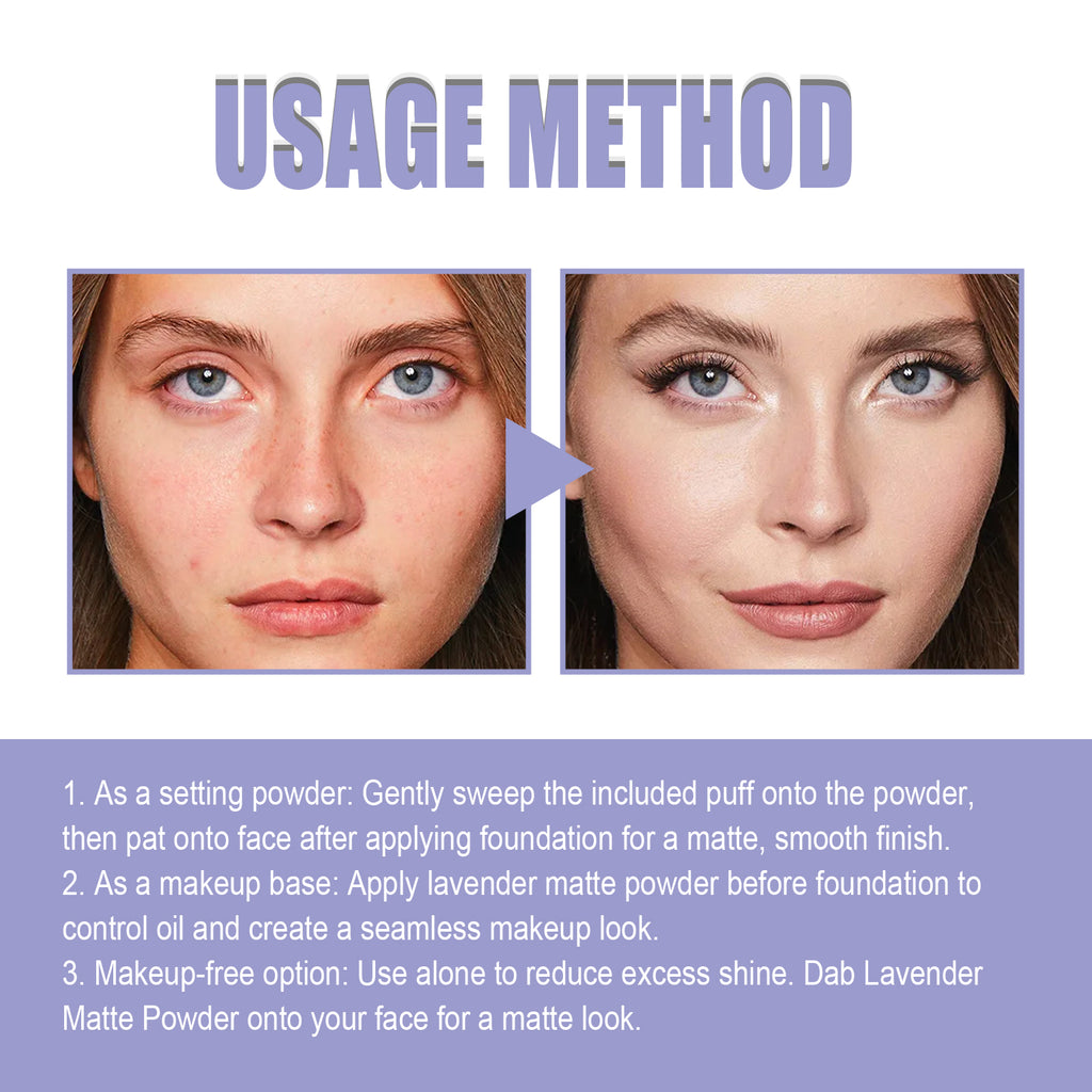 Lavender Matte Compact Powder – Natural, Concealing & Long-Lasting Makeup - Icon Her