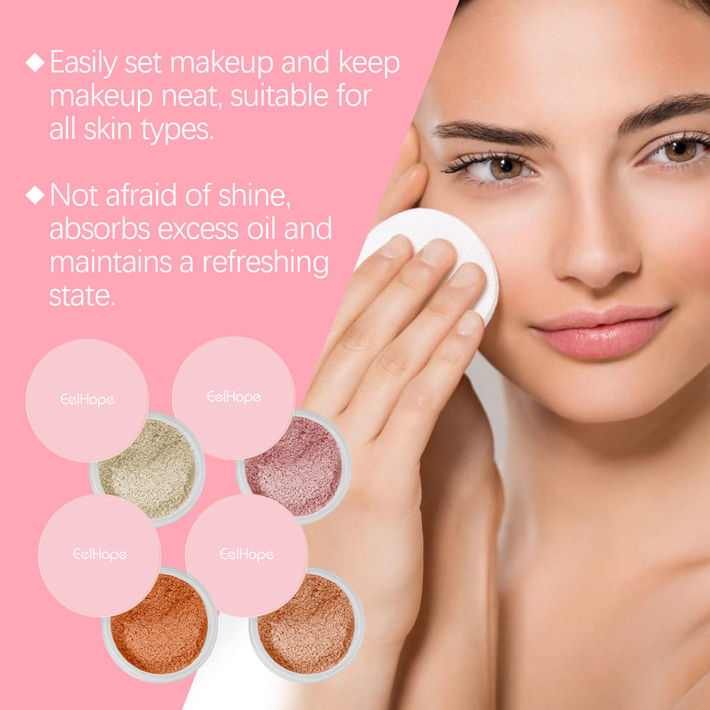 Setting Powder with Brush (Orange) – Natural, Breathable & Long-Lasting - Icon Her