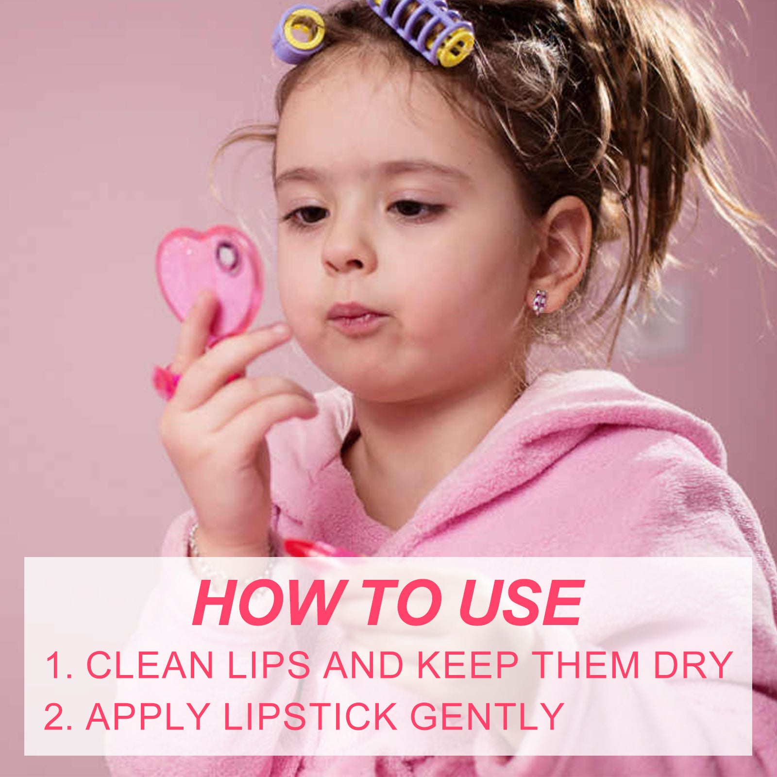 Bunny Lip Gloss Girls Lipstick – Easy Clean, Fun Children's Play Makeup - Icon Her
