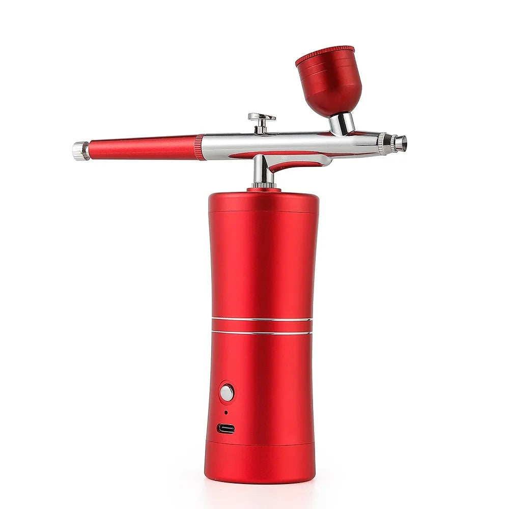 Mini Pink Airbrush Kit - 0.3mm Precision Nano Fog Mist Sprayer