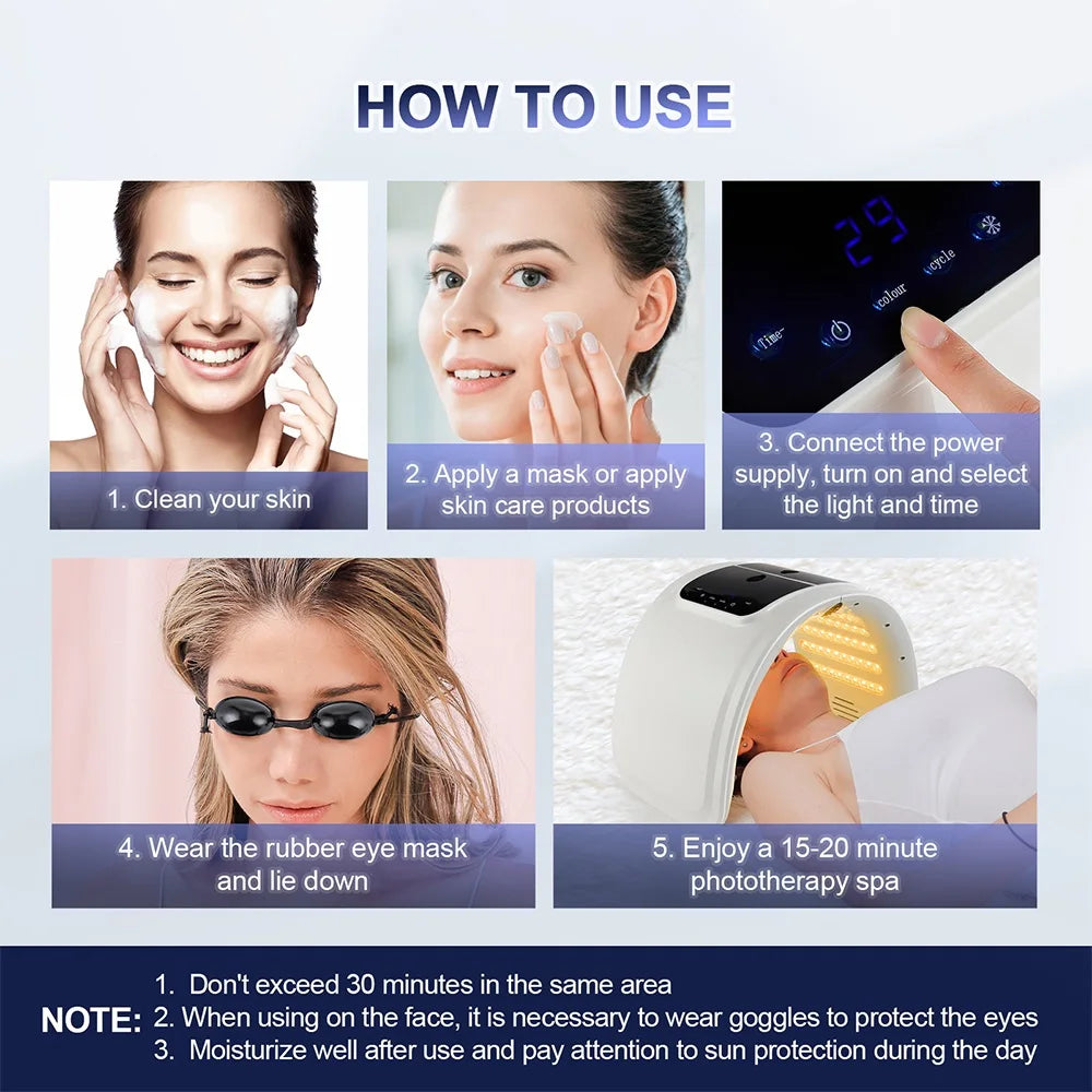 7 Colors LED Photon Device with Nano Spray - Face & Body Care Machine - Icon Her