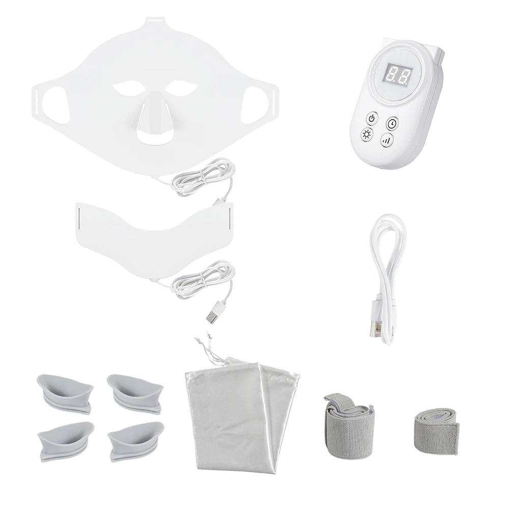 7 Colors Photon Face & Neck LED Mask - 3D Flexible Silicone Beauty Mask - Icon Her