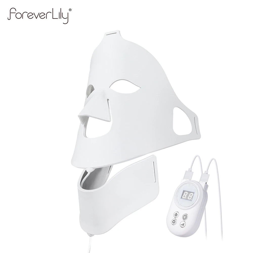 7 Colors Photon Face & Neck LED Mask - 3D Flexible Silicone Beauty Mask - Icon Her