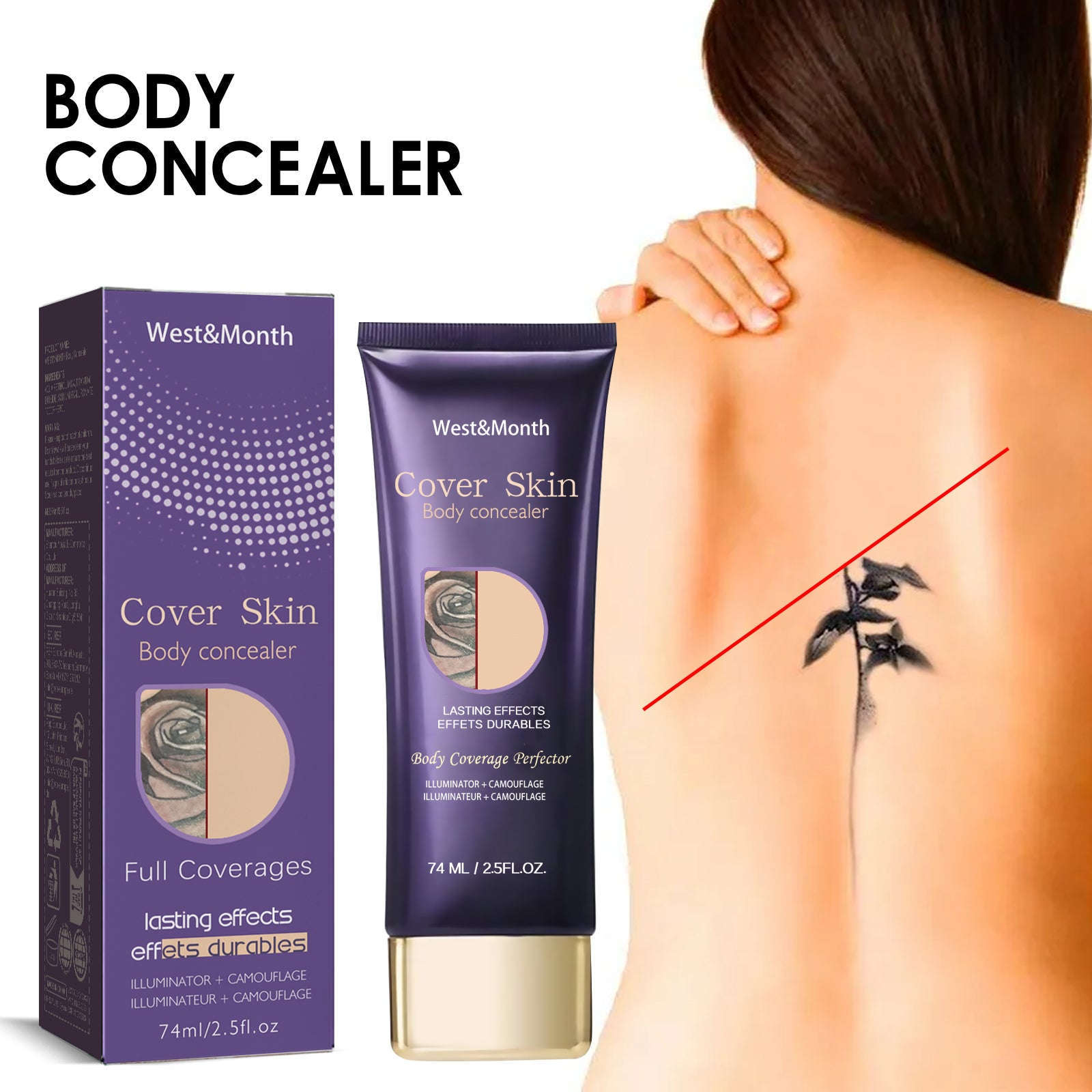 Body Concealer – Waterproof, Covers Tattoos, Scars & Birthmarks - Icon Her