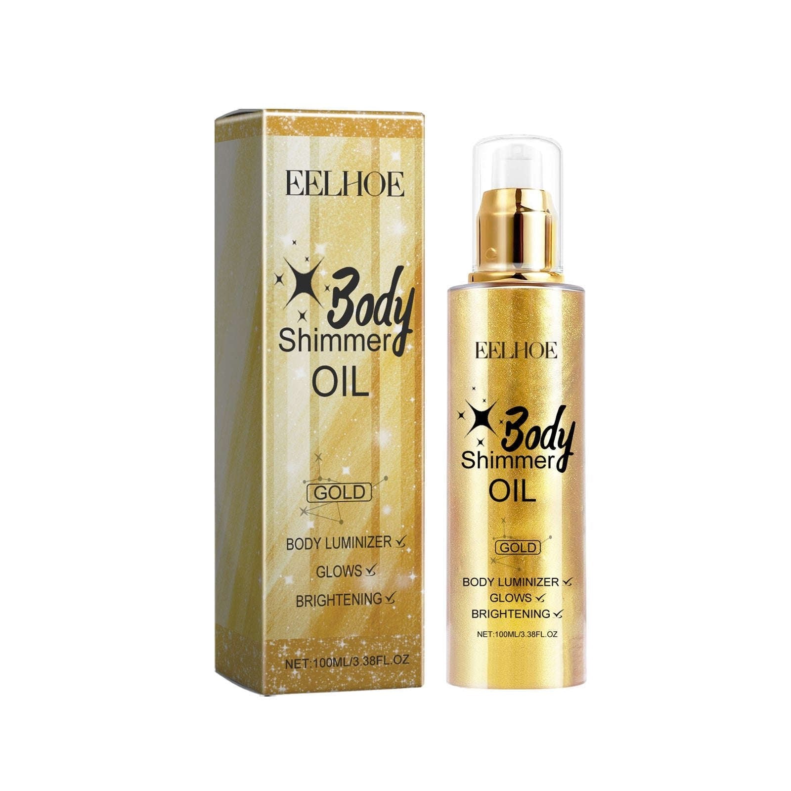 Body Glitter Oil – Liquid Highlight, Full Body Beach Glow & Sexy Shine - Icon Her