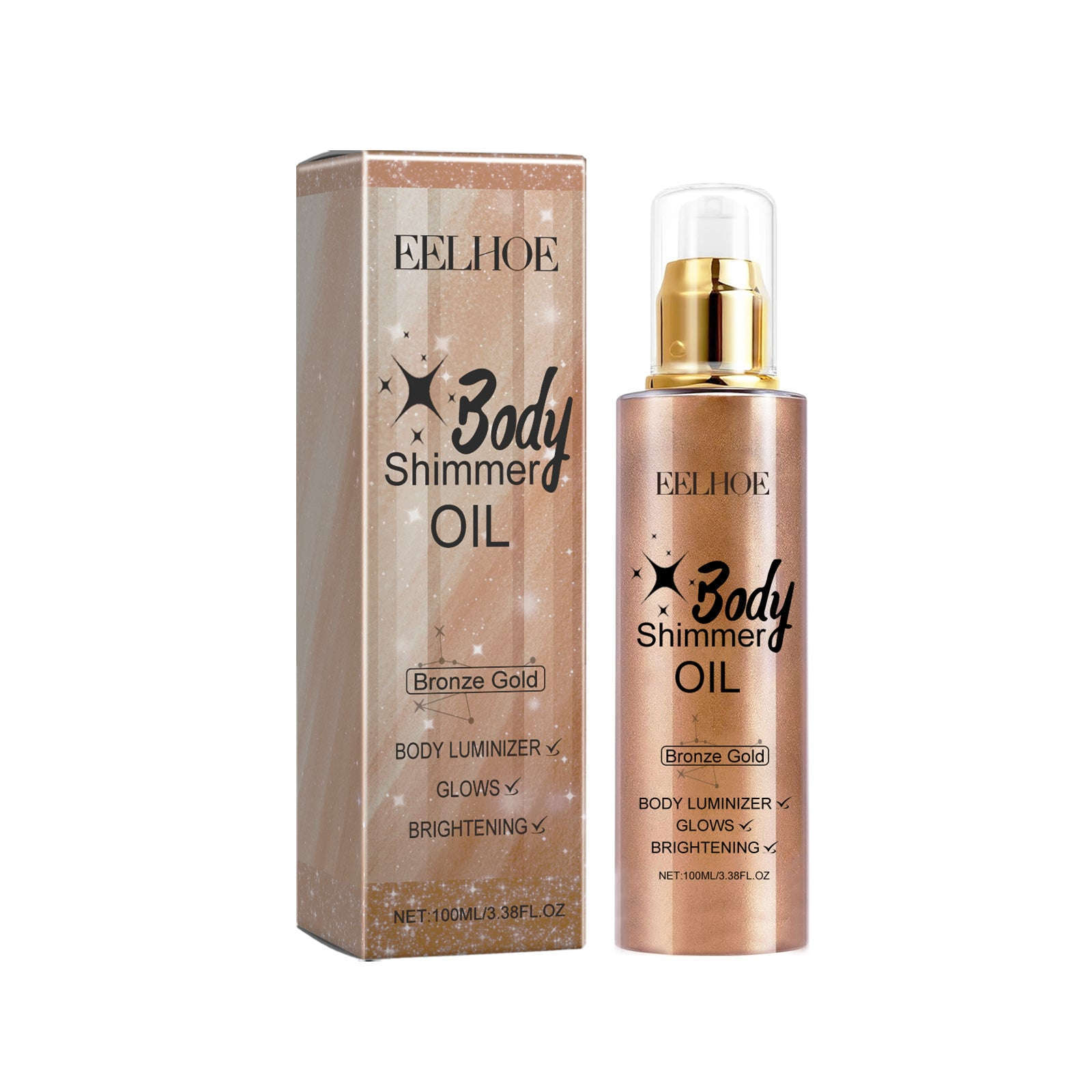 Body Glitter Oil – Liquid Highlight, Full Body Beach Glow & Sexy Shine - Icon Her
