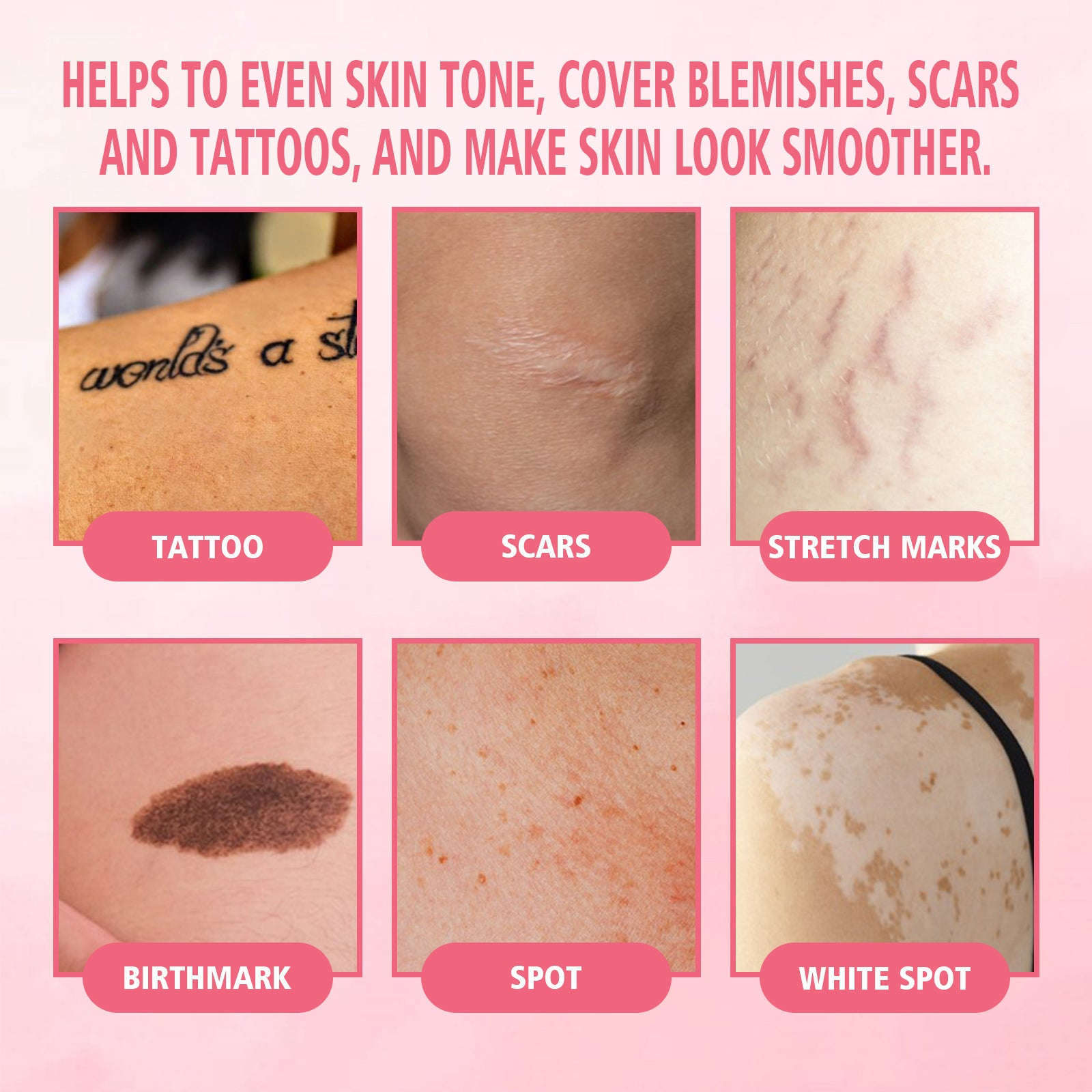 Body Makeup Liquid Foundation – Covers Tattoos, Spots & Long-Lasting Moisturizing - Icon Her