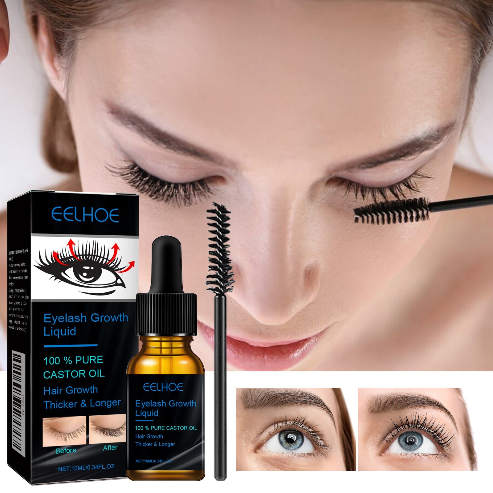 Castor Oil Nourishing Mascara - Gentle Daily Lash Care & Curl - Icon Her