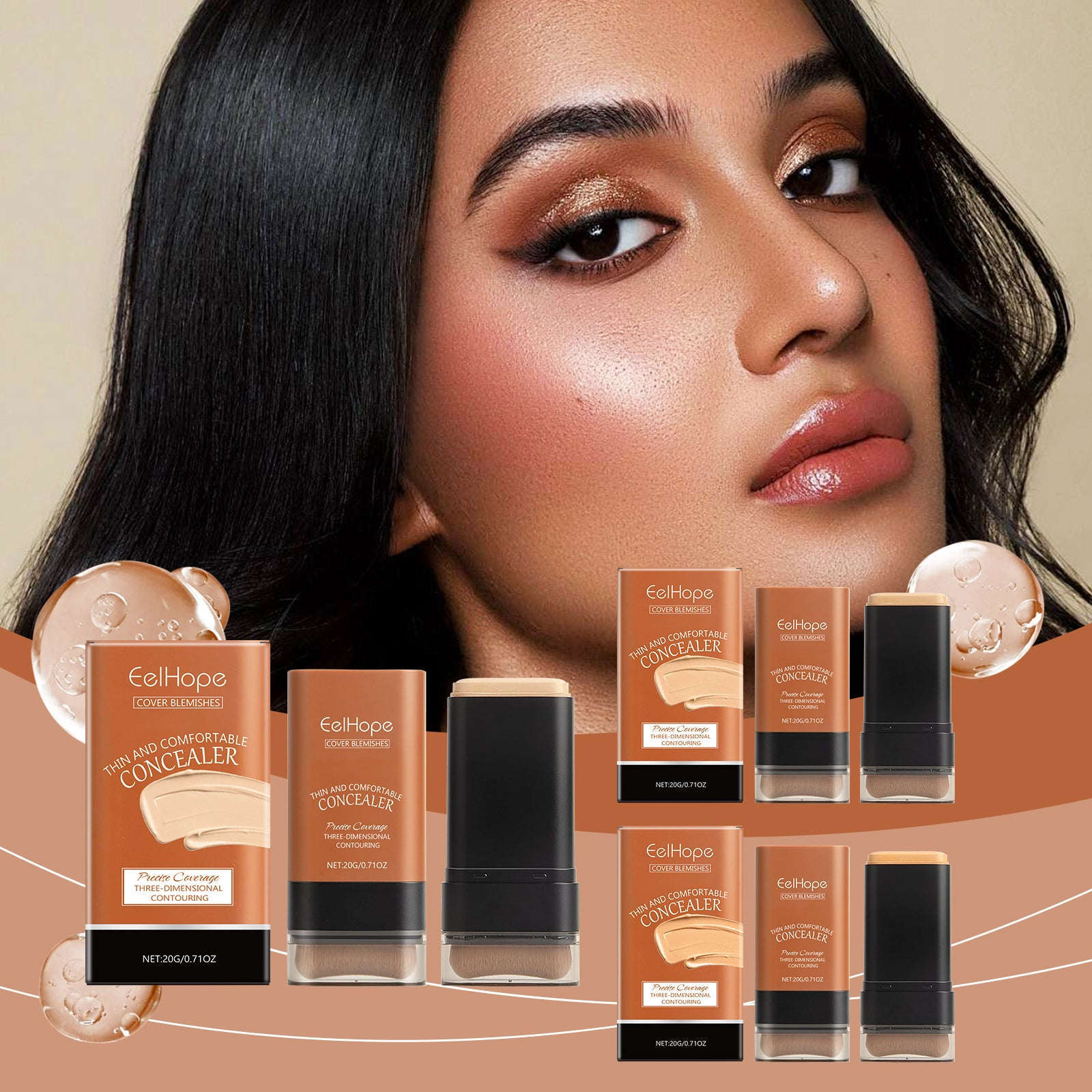 Clear Concealer Foundation Stick – Lightweight, Radiant & Moisturizing - Icon Her