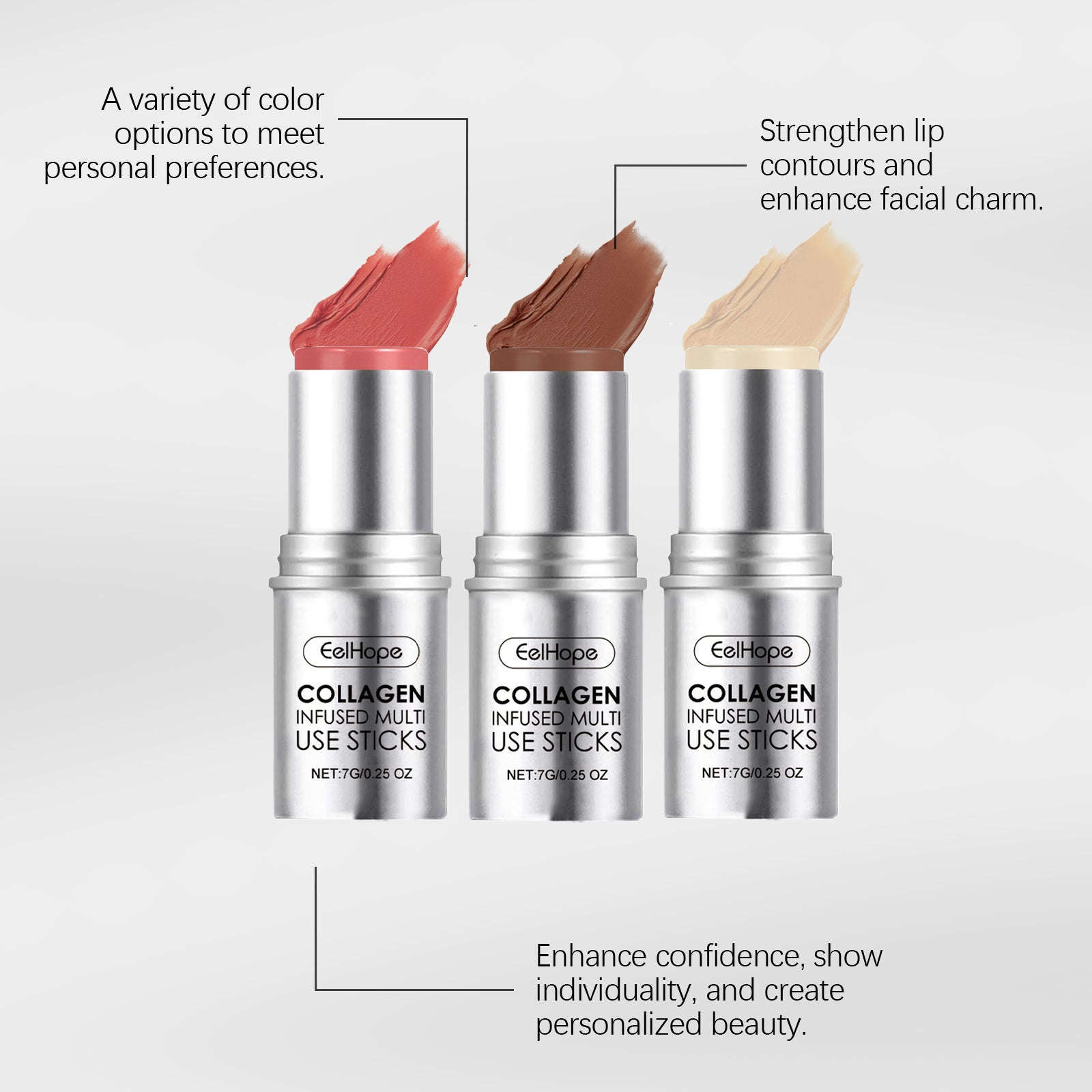 Collagen Blush Stick – Moisturizing, Natural & Multicolor Makeup - Icon Her