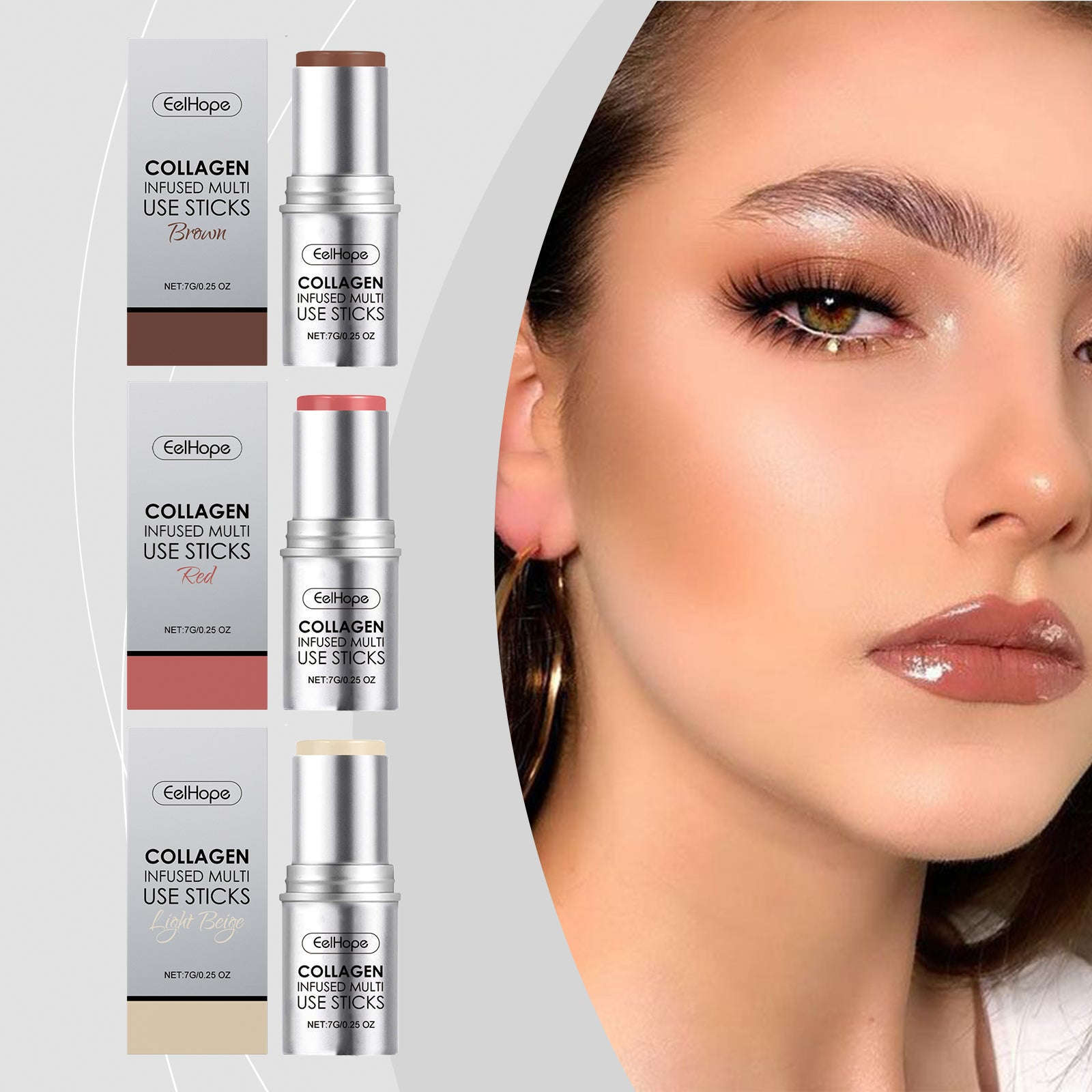 Collagen Blush Stick – Natural, Moisturizing & Multi-Use Color Makeup - Icon Her