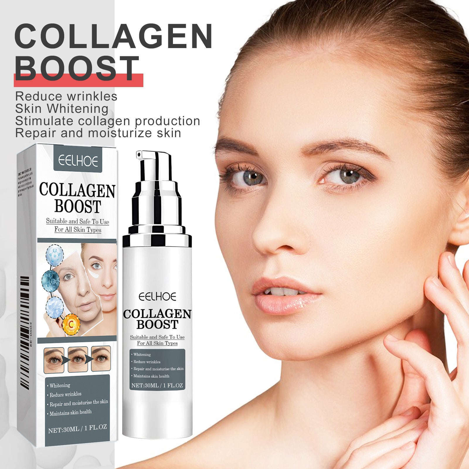 Collagen Boost Cream – Hydrating, Fine Lines Reducer & Firming Skin Care - Icon Her