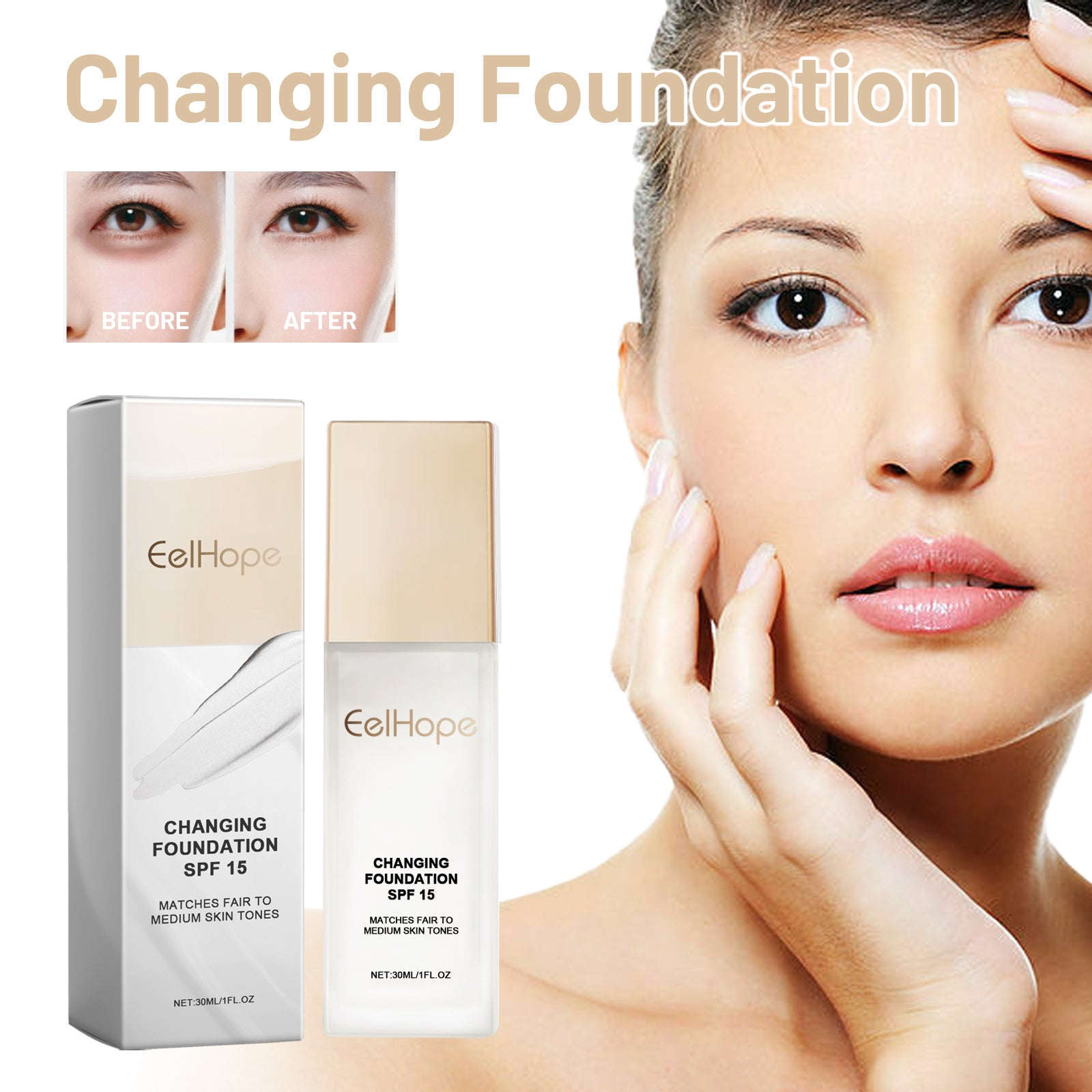 Color-Changing Foundation - Hydrating & Long-Wear Light Complexion Base - Icon Her