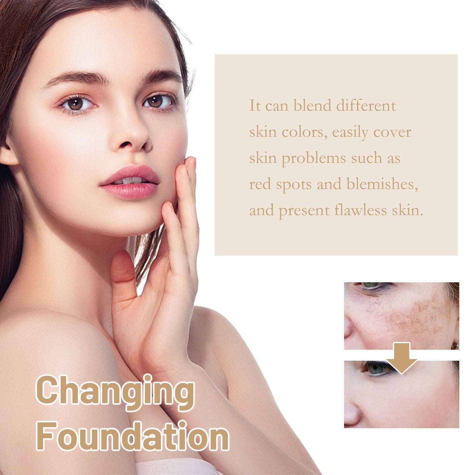 Color-Changing Foundation – Moisturizing, Concealing & Long-Lasting Natural Finish - Icon Her