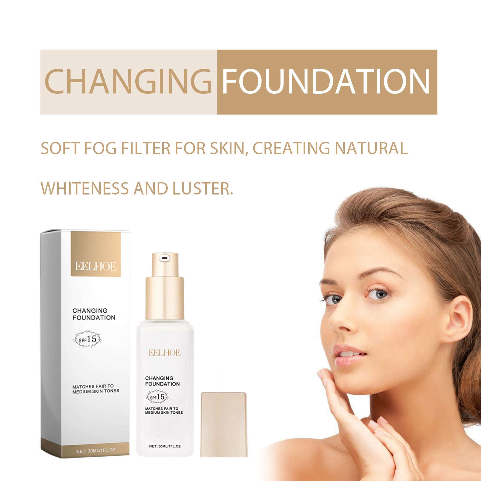 Color-Changing Foundation – Moisturizing, Concealing & Long-Lasting Natural Finish - Icon Her