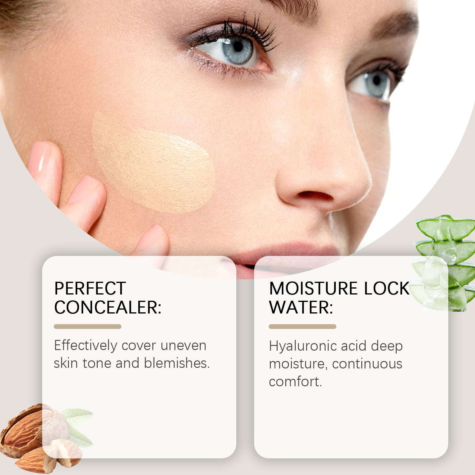 Color-Changing Hydrating Foundation - Self-Adjusting Concealer Base - Icon Her