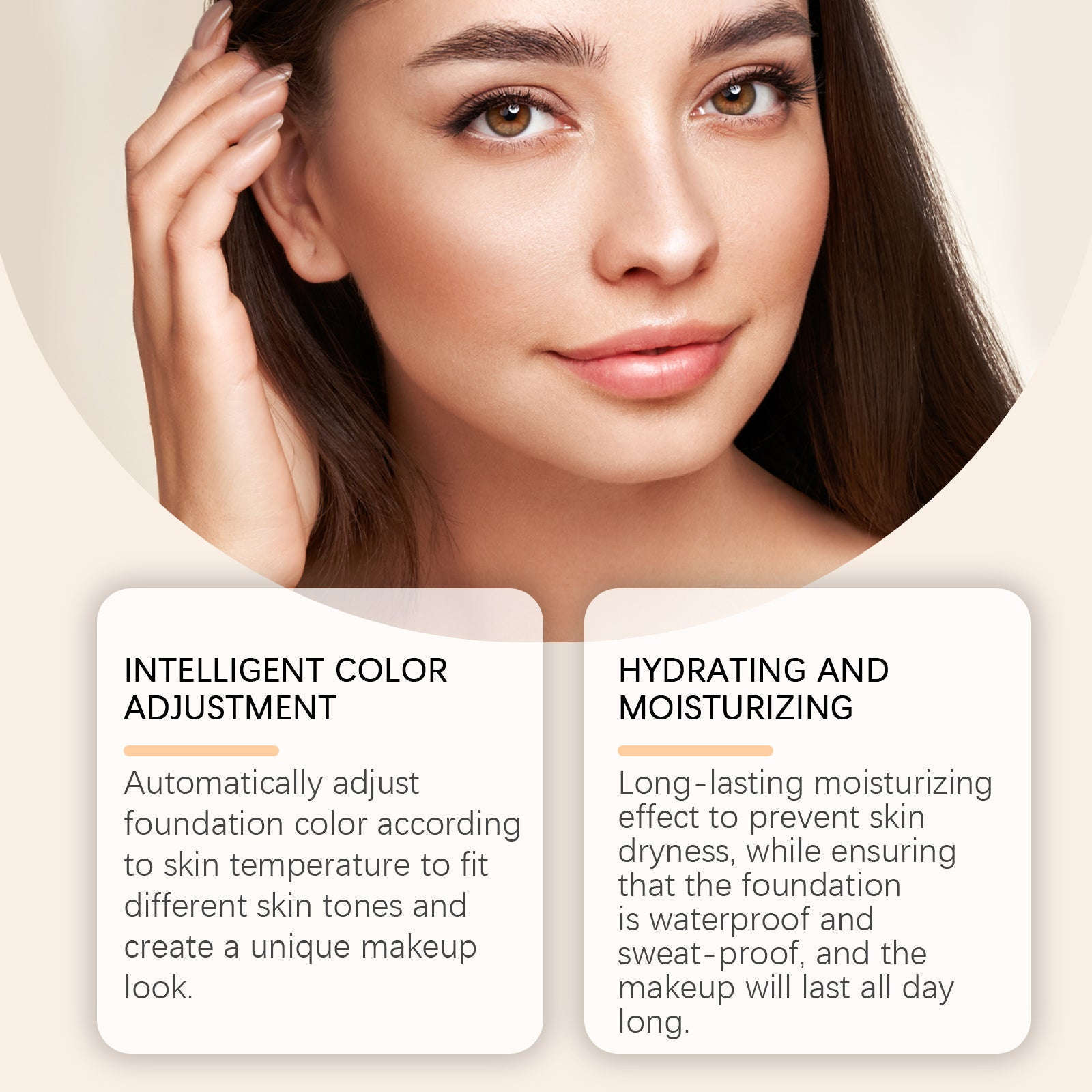 Color Changing Liquid Foundation - Hydrating & Color-Adapting Natural Concealer - Icon Her